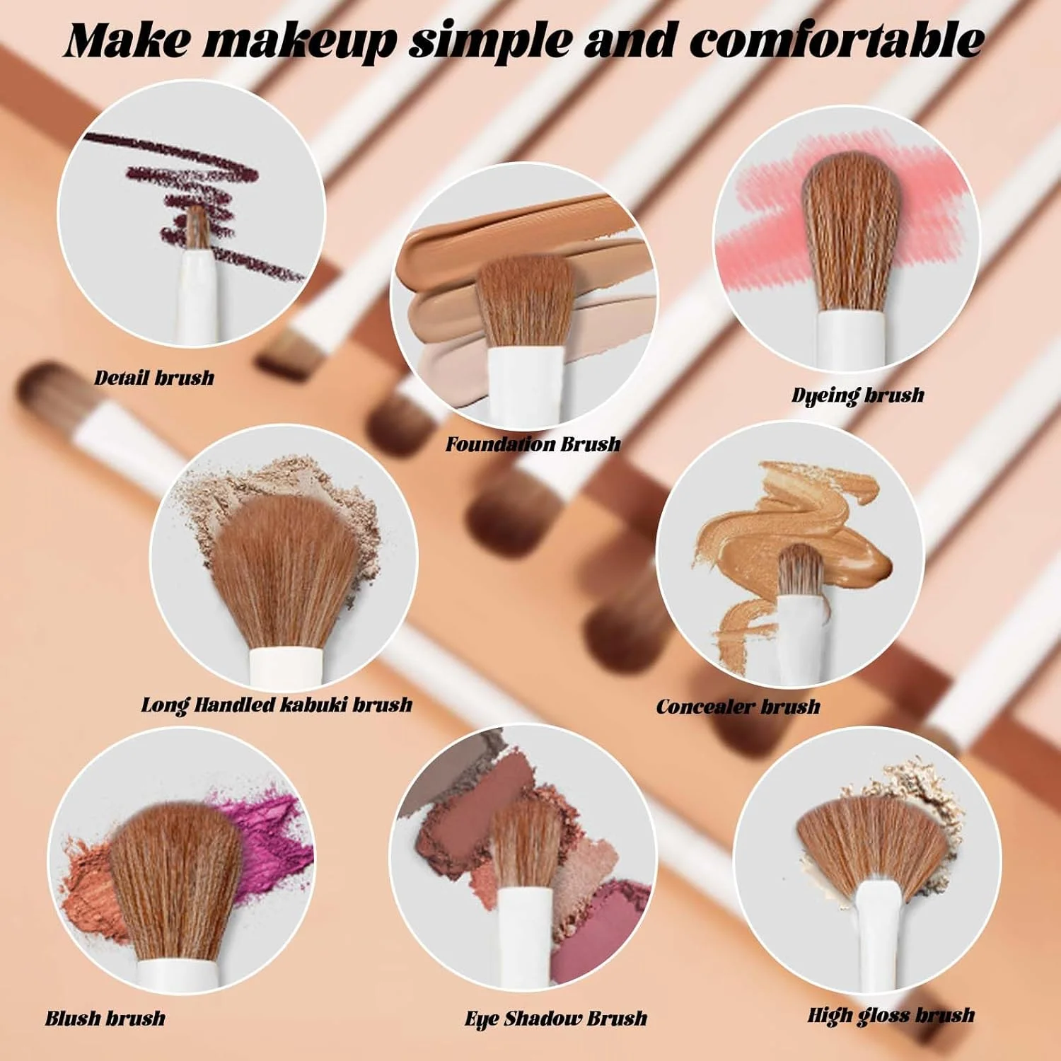 ست 14 عددی برس آرایشی، ست برس های آرایشی، ایده آل برای محصولات مایع، کرمی یا معدنی، برای کانتور کانسیلر کرم پودر سایه چشم ترکیب خط چشم پودر رژگونه، برای آرایش صورت و چشم ست 14 عددی برس آرایشی، ست برس های آرایشی، ایده آل برای محصولات مایع، کرمی یا معدنی، برای کانتور کانسیلر کرم پودر سایه چشم ترکیب خط چشم پودر رژگونه، برای آرایش صورت و چشم