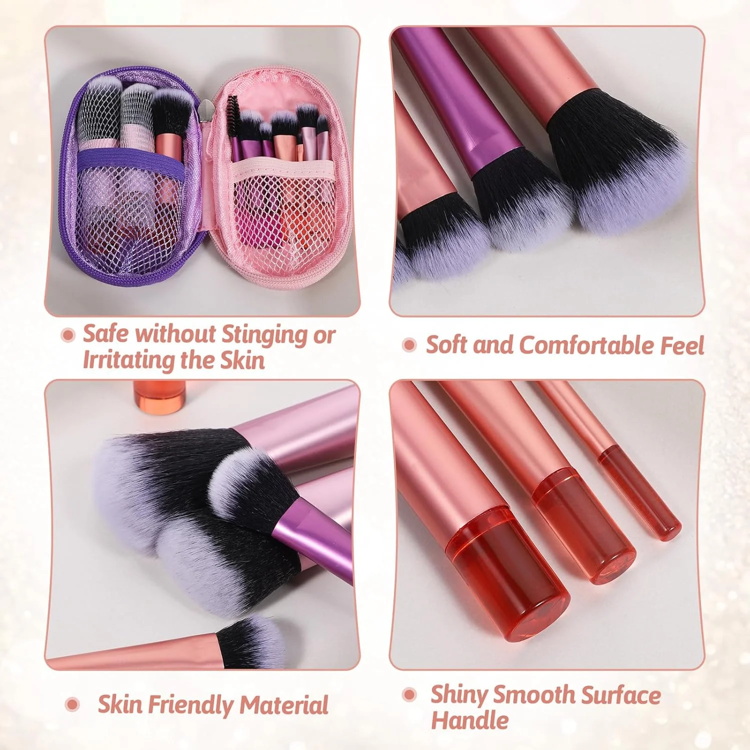 ست 14 عددی برس آرایشی مسافرتی مینی، ست کامل و کاربردی برس های آرایشی قابل حمل، برس آرایشی کوتاه کوچک برای سایه چشم، رژ لب، کرم پودر، کانسیلر، لوازم ضروری سفر ست 14 عددی برس آرایشی مسافرتی مینی، ست کامل و کاربردی برس های آرایشی قابل حمل، برس آرایشی کوتاه کوچک برای سایه چشم، رژ لب، کرم پودر، کانسیلر، لوازم ضروری سفر