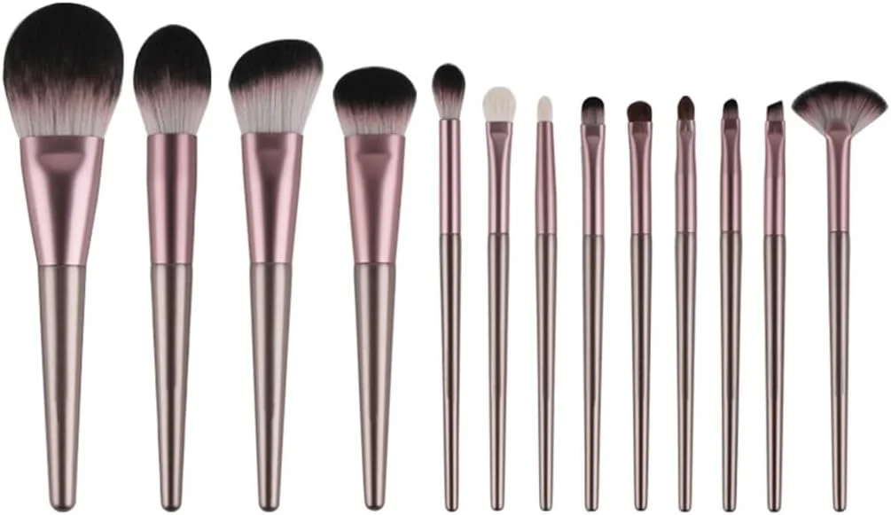 ست برس آرایشی 13 عددی پودینگ کوچک، ست برس آرایشی یاسی، ابزار کامل آرایشی برای مبتدیان ست برس آرایشی 13 عددی پودینگ کوچک، ست برس آرایشی یاسی، ابزار کامل آرایشی برای مبتدیان