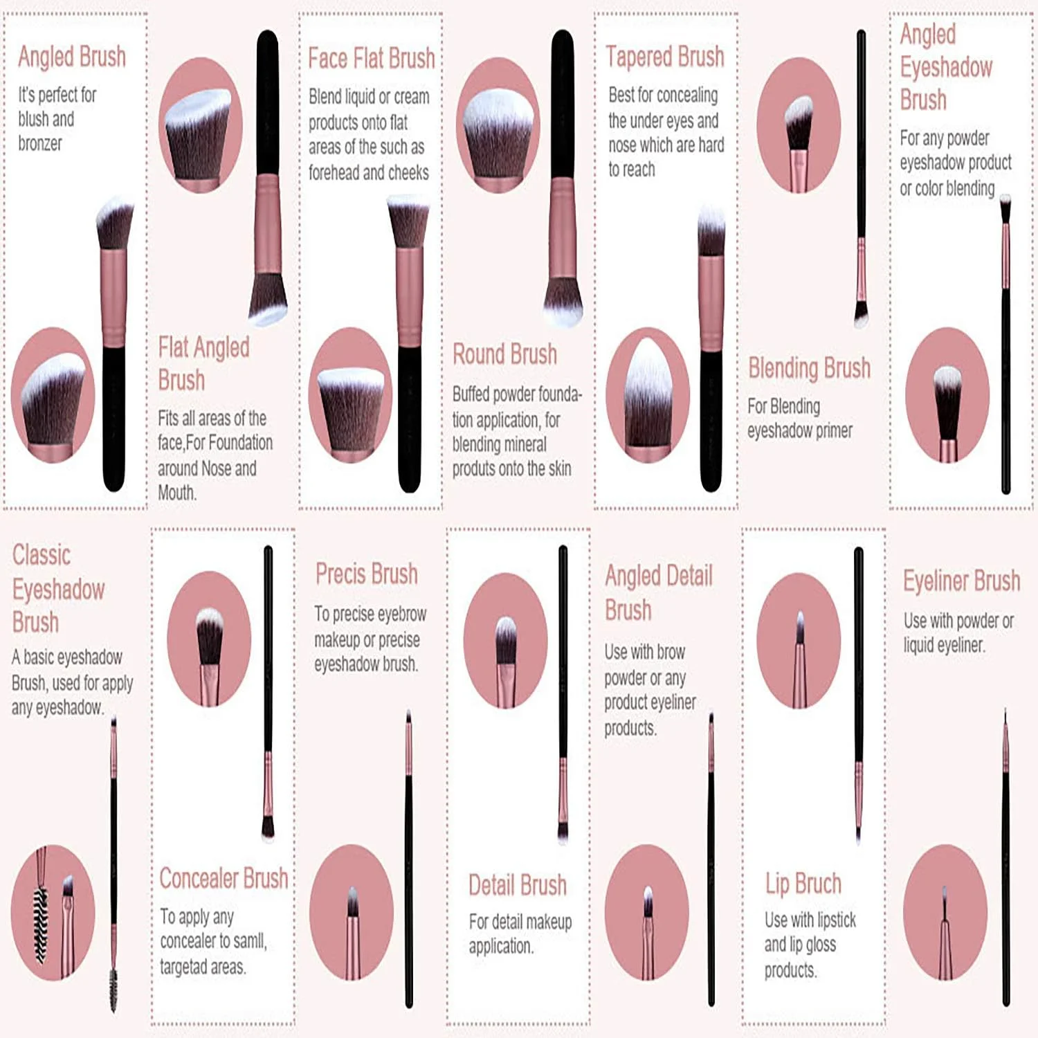 ست 14 عددی برس حرفه ای، پوشش دهنده تمام نیازهای آرایشی شما، ست برس های رزگلد، برس های آرایشی با کیف مشکی شیک، لوازم جانبی و ابزار آرایش، برس کرم پودر. ست 14 عددی برس حرفه ای، پوشش دهنده تمام نیازهای آرایشی شما، ست برس های رزگلد، برس های آرایشی با کیف مشکی شیک، لوازم جانبی و ابزار آرایش، برس کرم پودر.