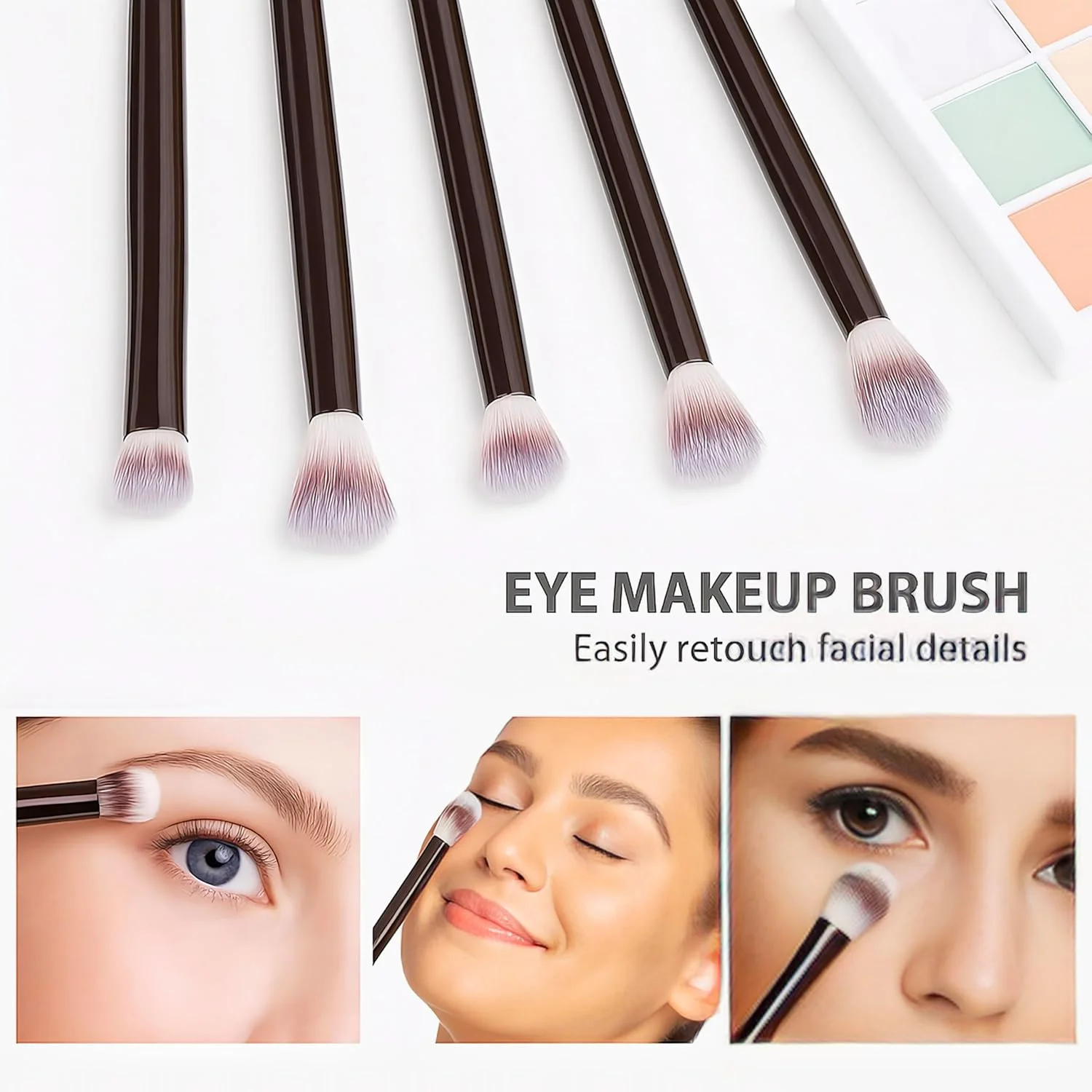 ست برس آرایشی 13 تکه با کیف و 3 اسفنج آرایشی | کیت برس آرایشی حرفه ای برای کرم پودر، پودر، رژگونه، سایه چشم | لوازم ضروری مسافرتی