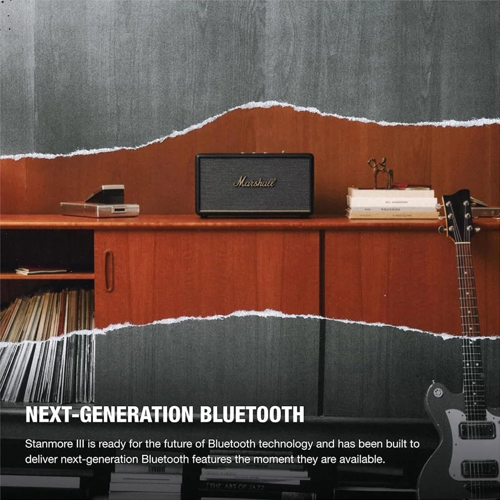 اسپیکر بی سیم خانگی 50 واتی مارشال Stanmore III، مشکی، سایز واحد اسپیکر بی سیم خانگی 50 واتی مارشال Stanmore III، مشکی، سایز واحد