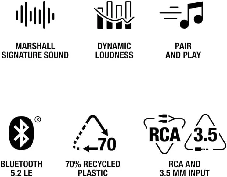 اسپیکر بی سیم خانگی 50 واتی مارشال Stanmore III، مشکی، سایز واحد اسپیکر بی سیم خانگی 50 واتی مارشال Stanmore III، مشکی، سایز واحد