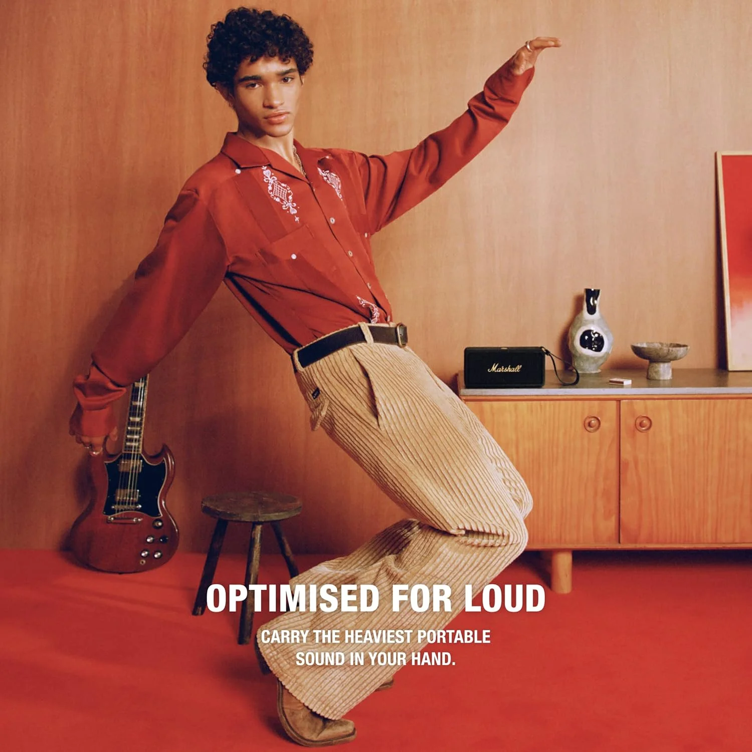 اسپیکر بلوتوثی قابل حمل مارشال میدلتون برای ماجراجویی در فضای باز، 20+ ساعت پخش بی سیم، مقاوم در برابر آب IP67 50W - مشکی و برنجی اسپیکر بلوتوثی قابل حمل مارشال میدلتون برای ماجراجویی در فضای باز، 20+ ساعت پخش بی سیم، مقاوم در برابر آب IP67 50W - مشکی و برنجی