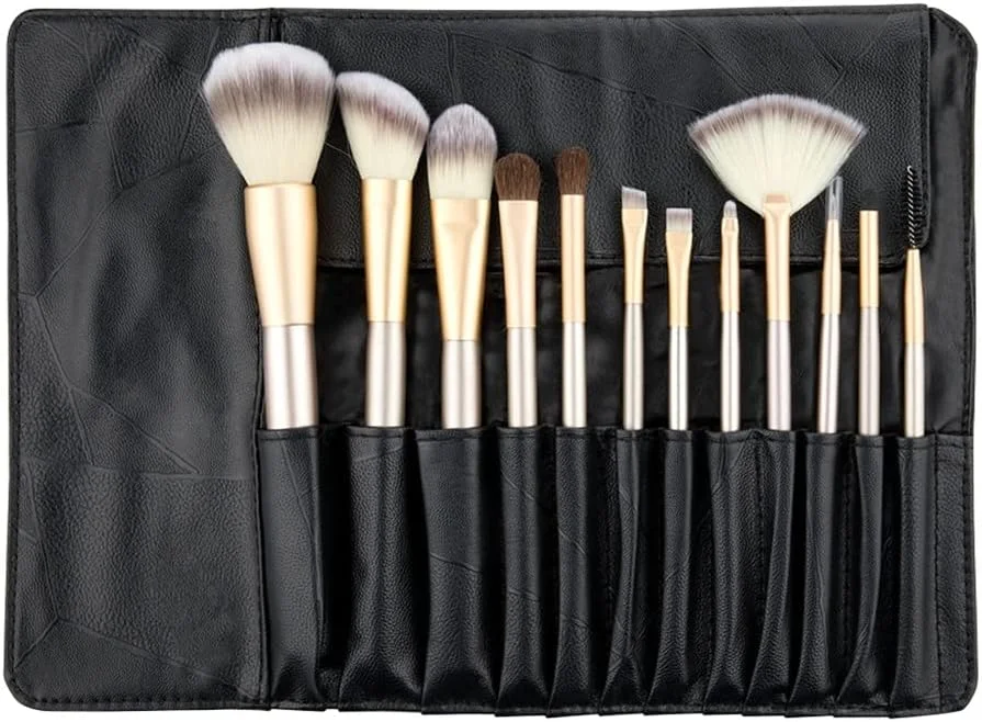 ست 12 عددی برس آرایشی پودر شل بزرگ، سایه چشم براق، کرم پودر، کانتور (رنگ: مشکی، سایز: 12 عدد) ست 12 عددی برس آرایشی پودر شل بزرگ، سایه چشم براق، کرم پودر، کانتور (رنگ: مشکی، سایز: 12 عدد)