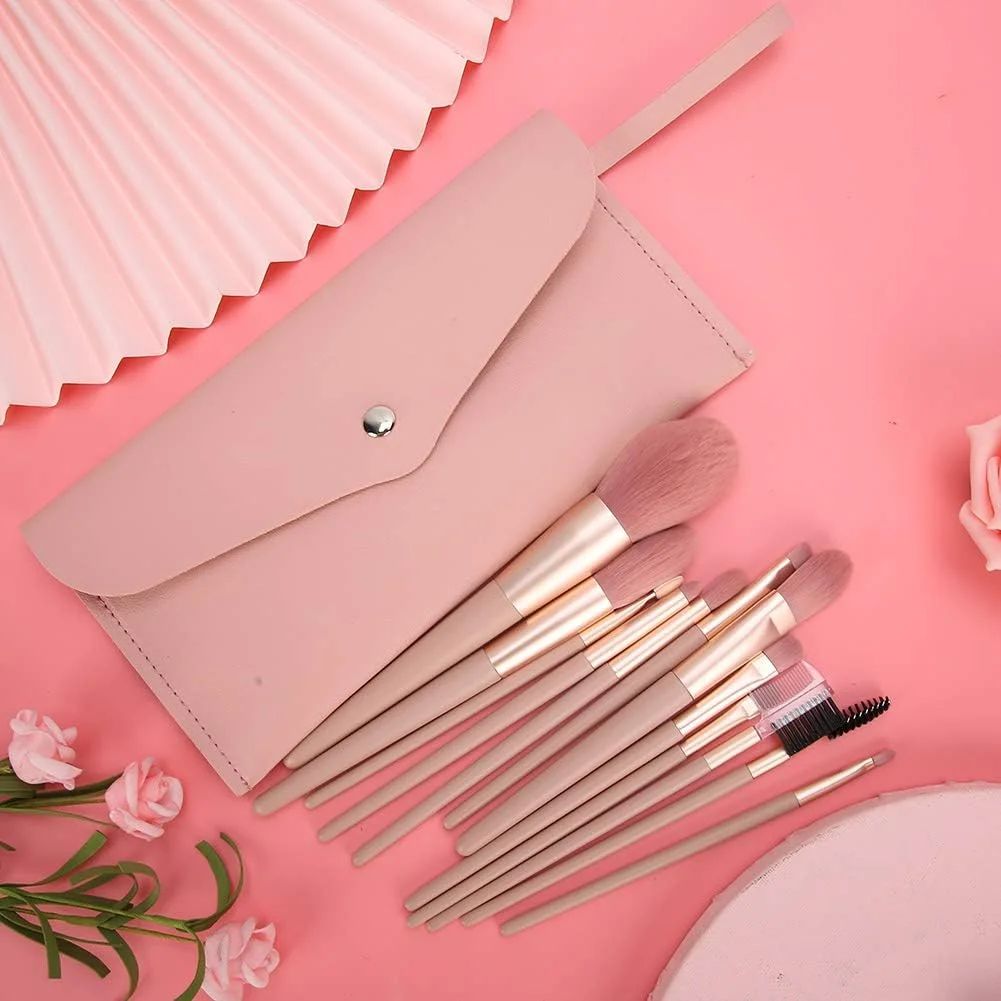 ست برس آرایشی 12 عددی، کیت برس آرایشی حرفه ای مسافرتی، برس سایه چشم، برس رژگونه، ابزار آرایشی، برس های آرایشی پودر، کانسیلر، ترکیب سایه چشم، برس های آرایش صورت