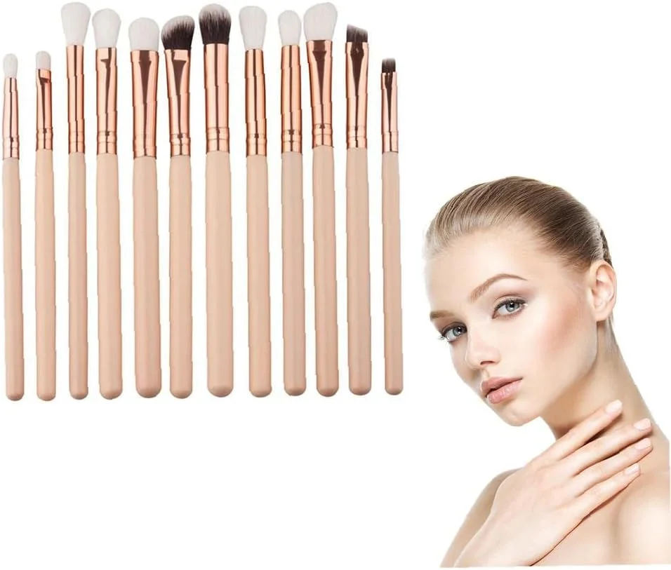 ست 12 عددی برس آرایش چشم، برس حرفه ای چشم، برس سایه چشم، برس ابرو، خط چشم، هایلایتر، کانسیلر ضروری با کیفیت بالا (بژ) ست 12 عددی برس آرایش چشم، برس حرفه ای چشم، برس سایه چشم، برس ابرو، خط چشم، هایلایتر، کانسیلر ضروری با کیفیت بالا (بژ)