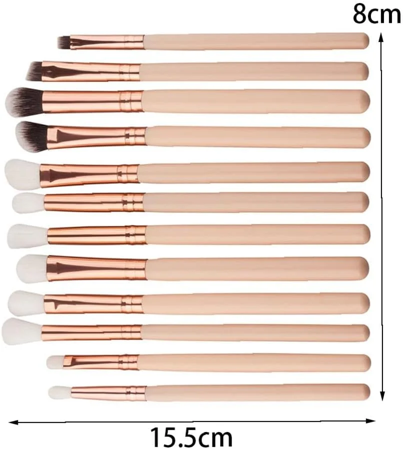 ست 12 عددی برس آرایش چشم، برس حرفه ای چشم، برس سایه چشم، برس ابرو، خط چشم، هایلایتر، کانسیلر ضروری با کیفیت بالا (بژ) ست 12 عددی برس آرایش چشم، برس حرفه ای چشم، برس سایه چشم، برس ابرو، خط چشم، هایلایتر، کانسیلر ضروری با کیفیت بالا (بژ)