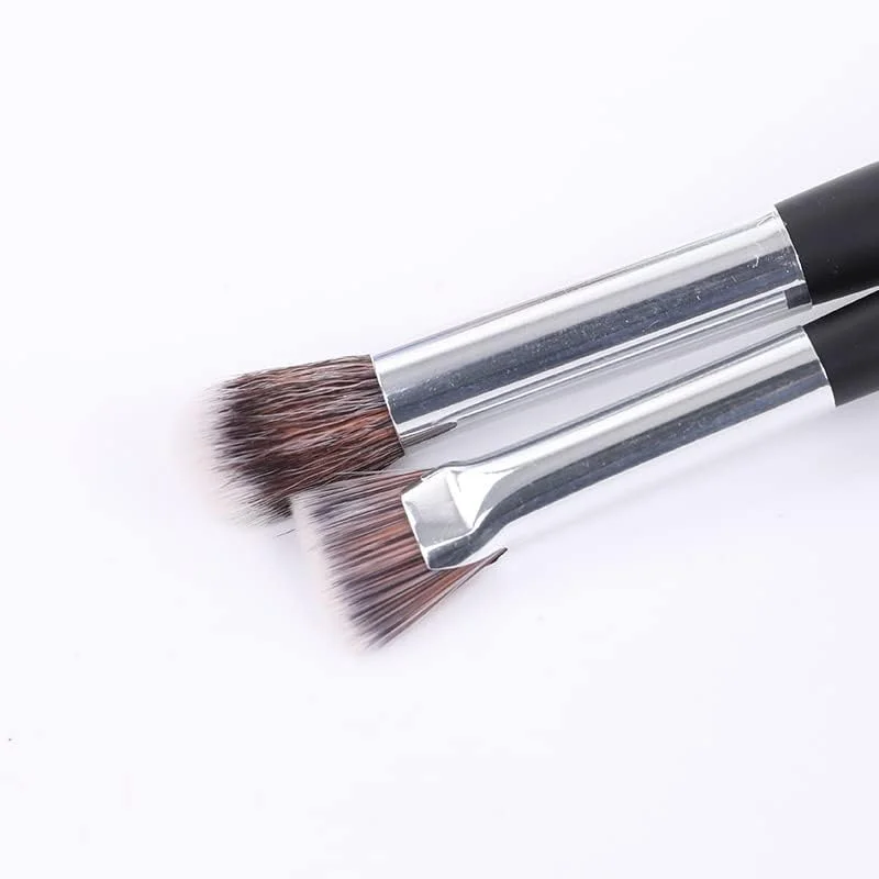 ست 11 عددی برس آرایشی حرفه ای موی نایلونی، شامل برس کرم پودر، سایه چشم، ترکیب کننده و پودر ست 11 عددی برس آرایشی حرفه ای موی نایلونی، شامل برس کرم پودر، سایه چشم، ترکیب کننده و پودر