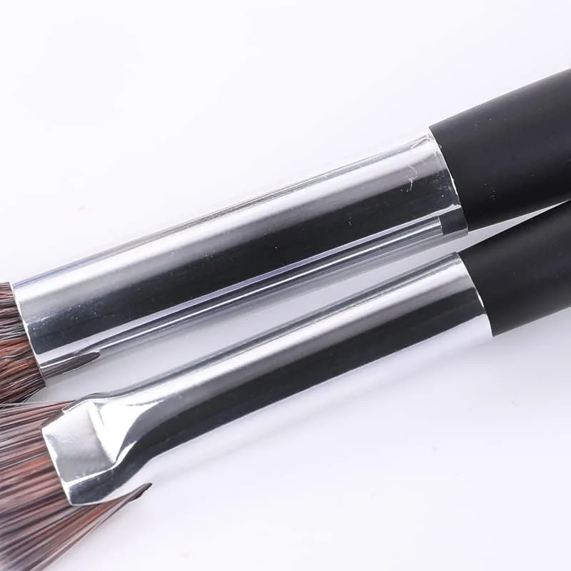 ست 11 عددی برس آرایشی حرفه ای موی نایلونی، شامل برس کرم پودر، سایه چشم، ترکیب کننده و پودر ست 11 عددی برس آرایشی حرفه ای موی نایلونی، شامل برس کرم پودر، سایه چشم، ترکیب کننده و پودر