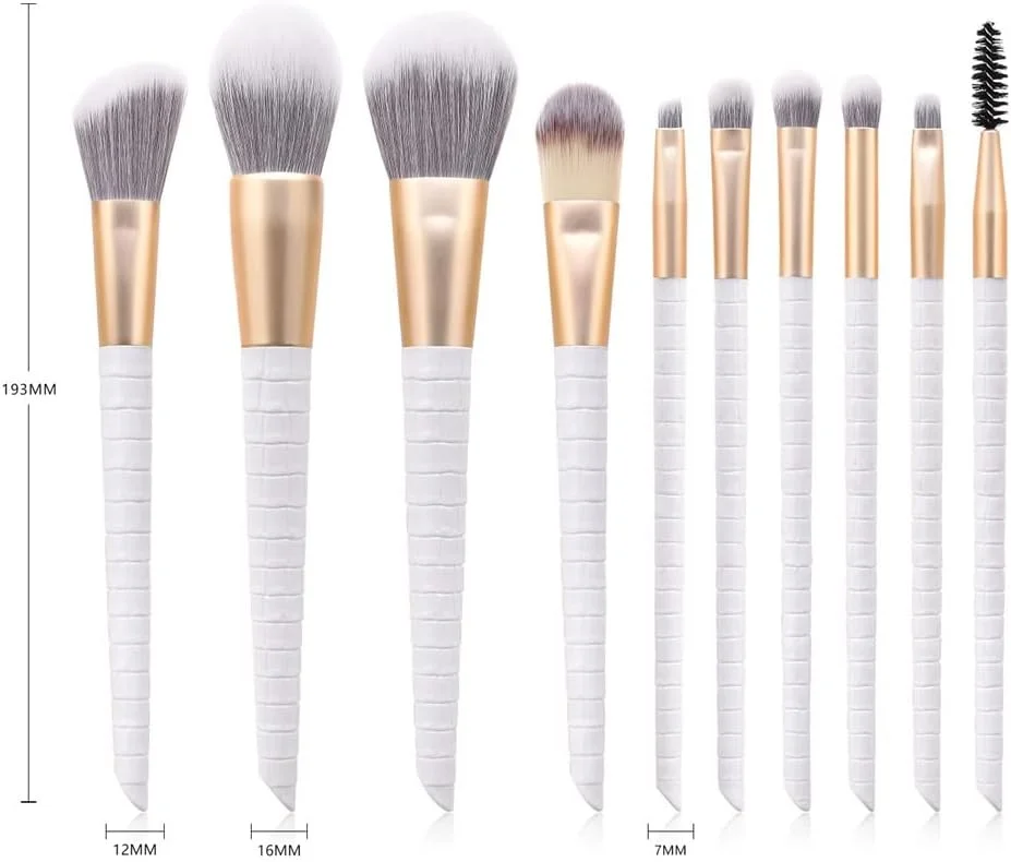 ست 10 عددی برس آرایشی، برس های دسته دار، برس پودر، کرم پودر، رژگونه، کانتور، سایه چشم، برس مژه و ابرو ست 10 عددی برس آرایشی، برس های دسته دار، برس پودر، کرم پودر، رژگونه، کانتور، سایه چشم، برس مژه و ابرو