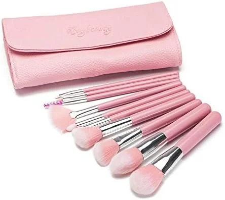 ست 10 عددی برس آرایشی حرفه ای - صورتی