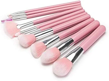 ست 10 عددی برس آرایشی حرفه ای - صورتی