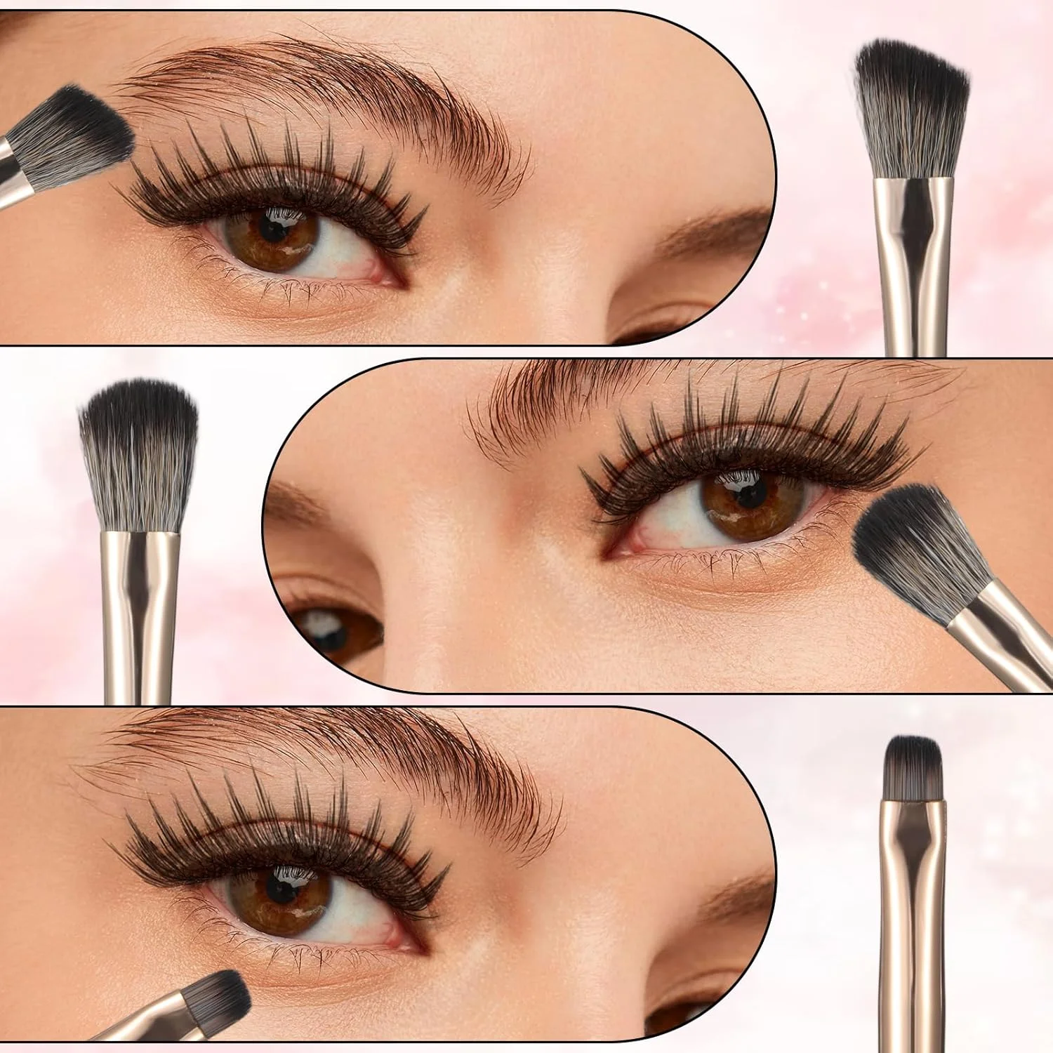 ست 10 عددی برس آرایشی حرفه ای ابرو و خط چشم طلایی، برس سایه چشم کوچک، برس سایه چشم کرکی، برس ابرو زاویه دار برای ترکیب سایه چشم، ابرو، خط چشم و کانسیلر ست 10 عددی برس آرایشی حرفه ای ابرو و خط چشم طلایی، برس سایه چشم کوچک، برس سایه چشم کرکی، برس ابرو زاویه دار برای ترکیب سایه چشم، ابرو، خط چشم و کانسیلر