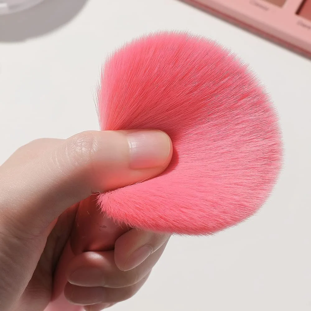 ست برس آرایشی 10 عددی صورتی وگان اکریلیک (Brocha de maquillaje) به همراه کیف ست برس آرایشی 10 عددی صورتی وگان اکریلیک (Brocha de maquillaje) به همراه کیف