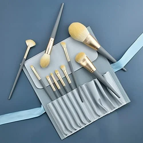 ست 10 عددی برس آرایشی پودر رژگونه کرم پودر کانتور سایه چشم هایلایتر چین ابرو برس جزئیات چشم ست 10 عددی برس آرایشی پودر رژگونه کرم پودر کانتور سایه چشم هایلایتر چین ابرو برس جزئیات چشم