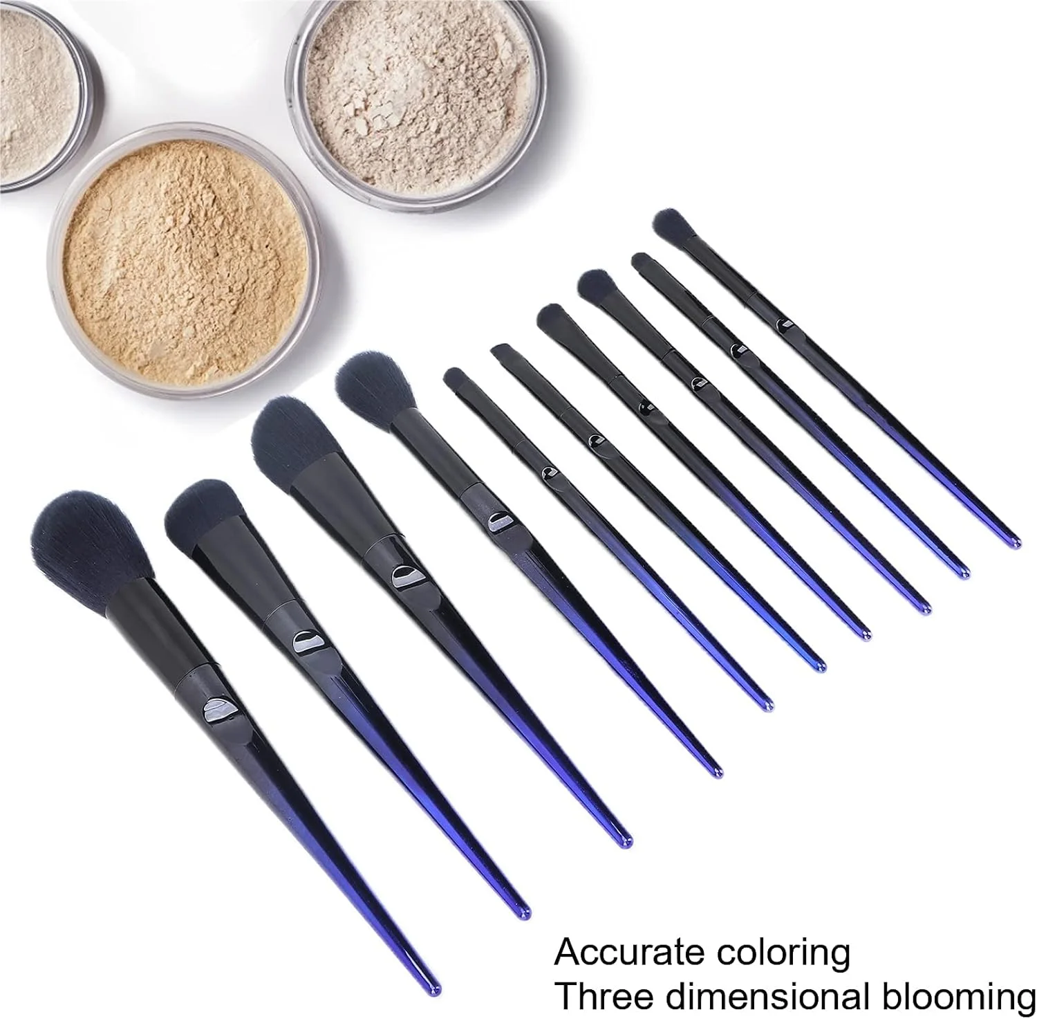 ست برس آرایشی 10 عددی سایه چشم و رژگونه، برس آرایشی نرم و قابل حمل حرفه ای، ابزار آرایش برای زنان ست برس آرایشی 10 عددی سایه چشم و رژگونه، برس آرایشی نرم و قابل حمل حرفه ای، ابزار آرایش برای زنان