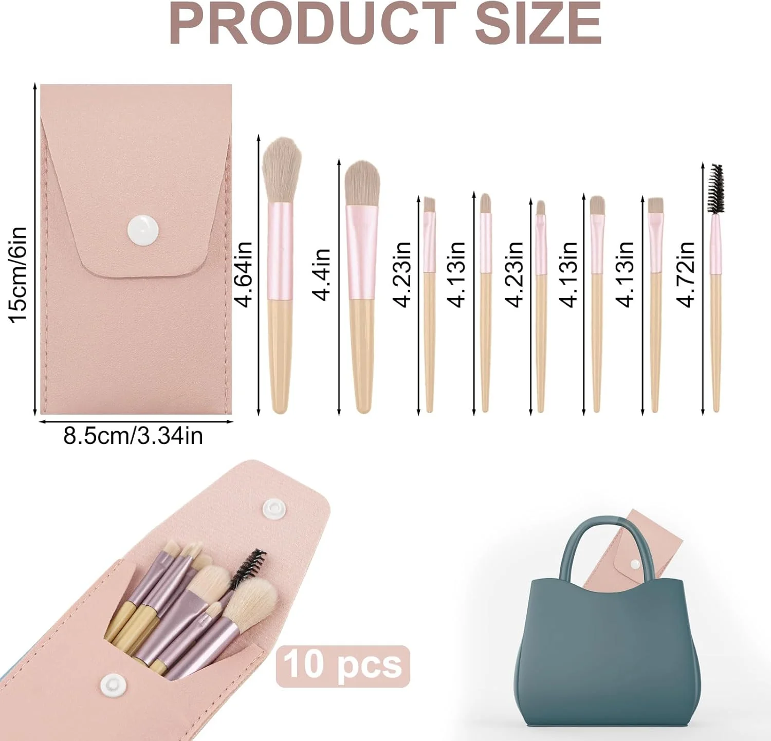 ست برس آرایشی مسافرتی 10 عددی، ست برس مینی آرایش صورت، کیف برس برای مهمانی های آرایشی، هدیه عروسی، هدیه جشن عروس، هدیه ساقدوش عروس، هدیه مهمانی مجردی (بژ عاجی) ست برس آرایشی مسافرتی 10 عددی، ست برس مینی آرایش صورت، کیف برس برای مهمانی های آرایشی، هدیه عروسی، هدیه جشن عروس، هدیه ساقدوش عروس، هدیه مهمانی مجردی (بژ عاجی)