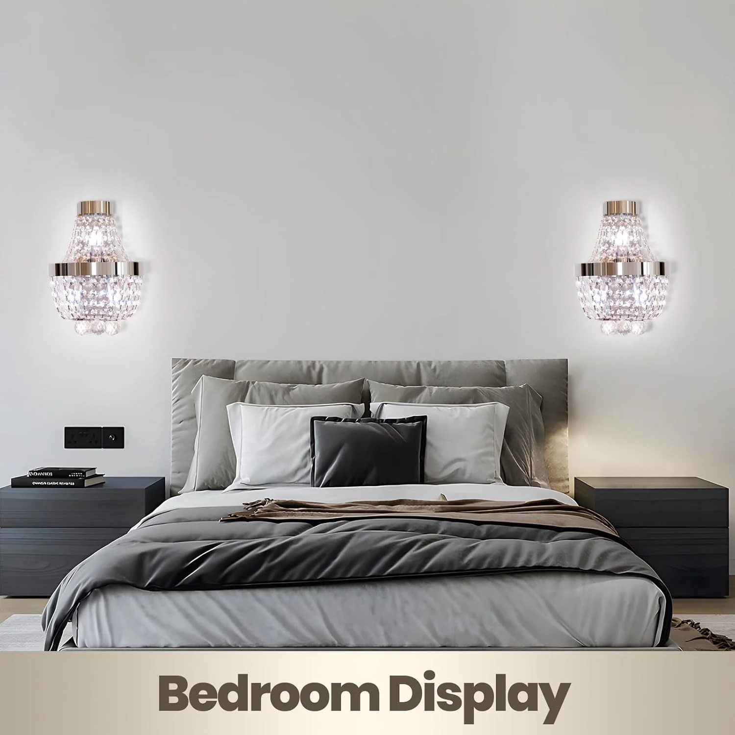 چراغ دیواری کریستالی YT YATAI LIGHTING، شمعدان نقره ای با لامپ E14، چراغ دیواری نقره ای برای کنار تخت اتاق خواب، اتاق نشیمن، اتاق غذاخوری و راهرو - شامل لامپ، گرم (4000K) چراغ دیواری کریستالی YT YATAI LIGHTING، شمعدان نقره ای با لامپ E14، چراغ دیواری نقره ای برای کنار تخت اتاق خواب، اتاق نشیمن، اتاق غذاخوری و راهرو - شامل لامپ، گرم (4000K)