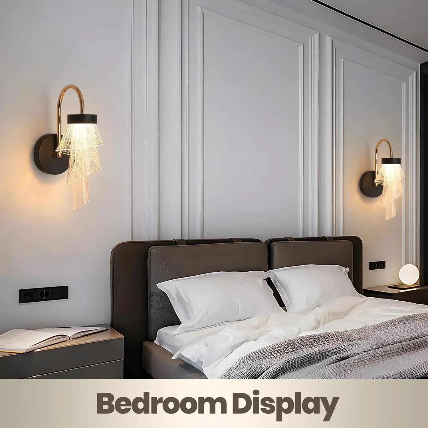چراغ دیواری LED مشکی YT YATAI LIGHTING، چراغ دیواری مدرن سیم کشی شده، چراغ دیواری دکور کنار تخت، چراغ دیواری برای اتاق نشیمن، اتاق خواب، راهرو، 6 وات (مشکی-طلایی) چراغ دیواری LED مشکی YT YATAI LIGHTING، چراغ دیواری مدرن سیم کشی شده، چراغ دیواری دکور کنار تخت، چراغ دیواری برای اتاق نشیمن، اتاق خواب، راهرو، 6 وات (مشکی-طلایی)