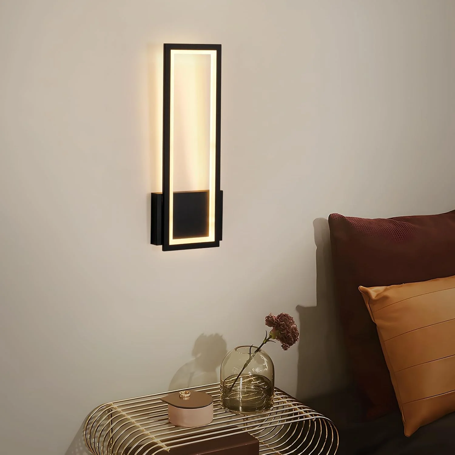 چراغ دیواری ال ای دی مدرن YT YATAI LIGHTING برای اتاق خواب و نشیمن، چراغ های دیواری تزئینی، چراغ دیواری داخلی کنار تخت با قابلیت تنظیم 3 دمای رنگ