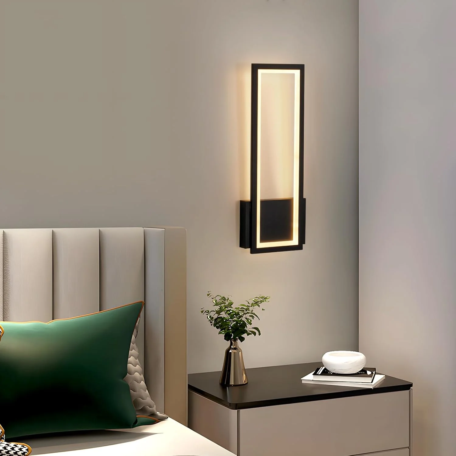 چراغ دیواری ال ای دی مدرن YT YATAI LIGHTING برای اتاق خواب و نشیمن، چراغ های دیواری تزئینی، چراغ دیواری داخلی کنار تخت با قابلیت تنظیم 3 دمای رنگ