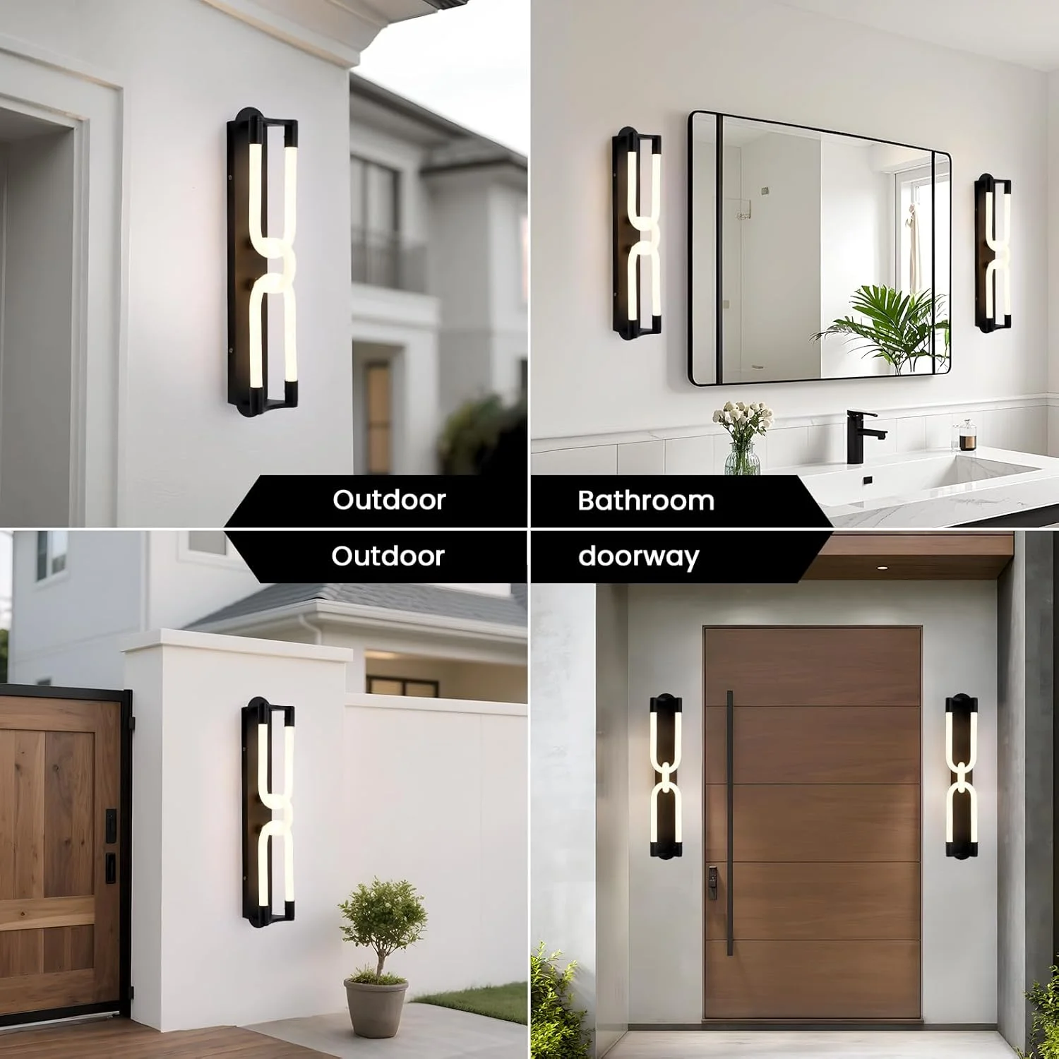 چراغ دیواری ال ای دی مدرن YATAI، چراغ دیواری مشکی 45 سانتی متری با کنترل سوئیچ، کم نور کننده 3 رنگ 18 وات (3000K-6000K) برای اتاق خواب، اتاق نشیمن، کنار آینه، میز آرایش چراغ دیواری ال ای دی مدرن YATAI، چراغ دیواری مشکی 45 سانتی متری با کنترل سوئیچ، کم نور کننده 3 رنگ 18 وات (3000K-6000K) برای اتاق خواب، اتاق نشیمن، کنار آینه، میز آرایش