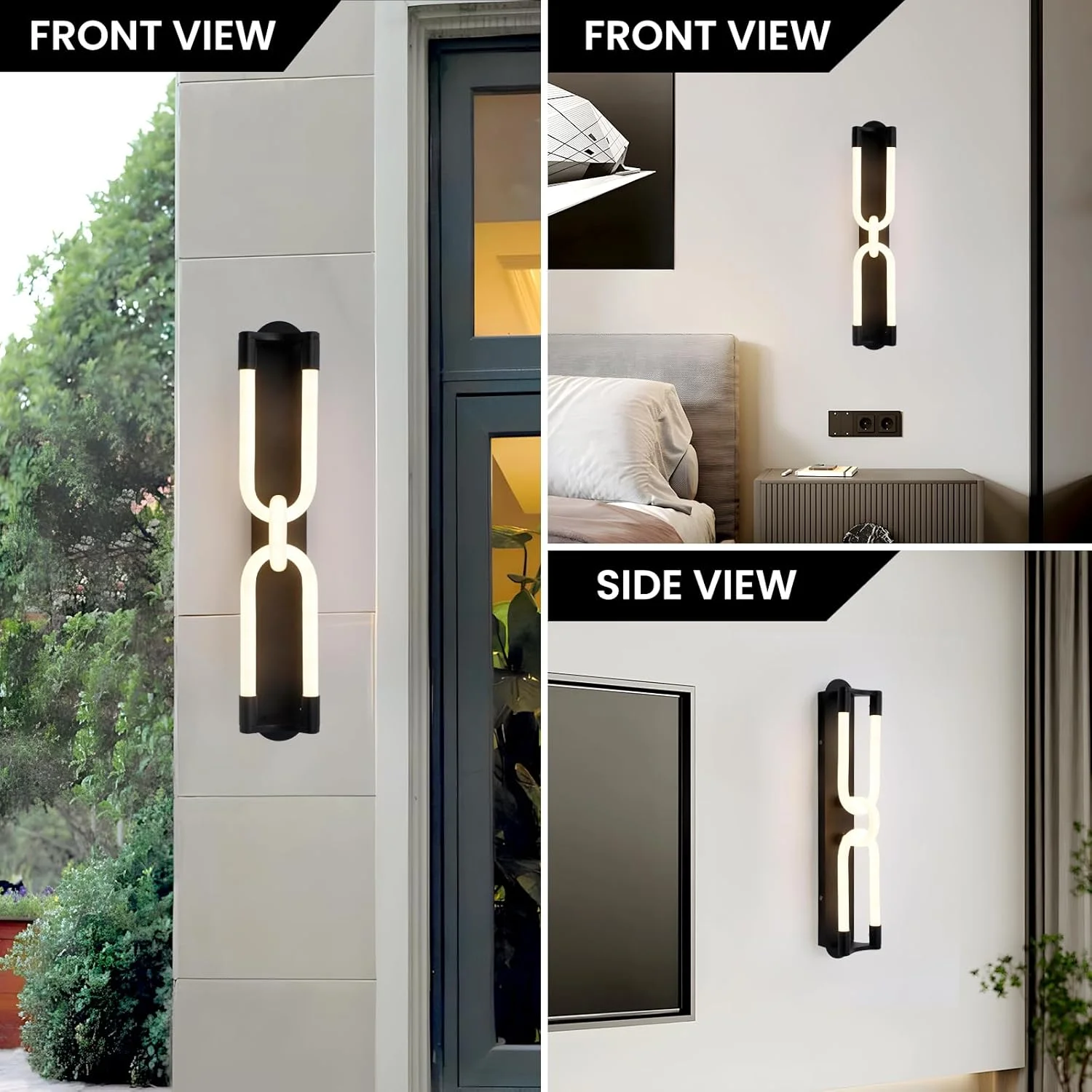 چراغ دیواری ال ای دی مدرن YATAI، چراغ دیواری مشکی 45 سانتی متری با کنترل سوئیچ، کم نور کننده 3 رنگ 18 وات (3000K-6000K) برای اتاق خواب، اتاق نشیمن، کنار آینه، میز آرایش چراغ دیواری ال ای دی مدرن YATAI، چراغ دیواری مشکی 45 سانتی متری با کنترل سوئیچ، کم نور کننده 3 رنگ 18 وات (3000K-6000K) برای اتاق خواب، اتاق نشیمن، کنار آینه، میز آرایش