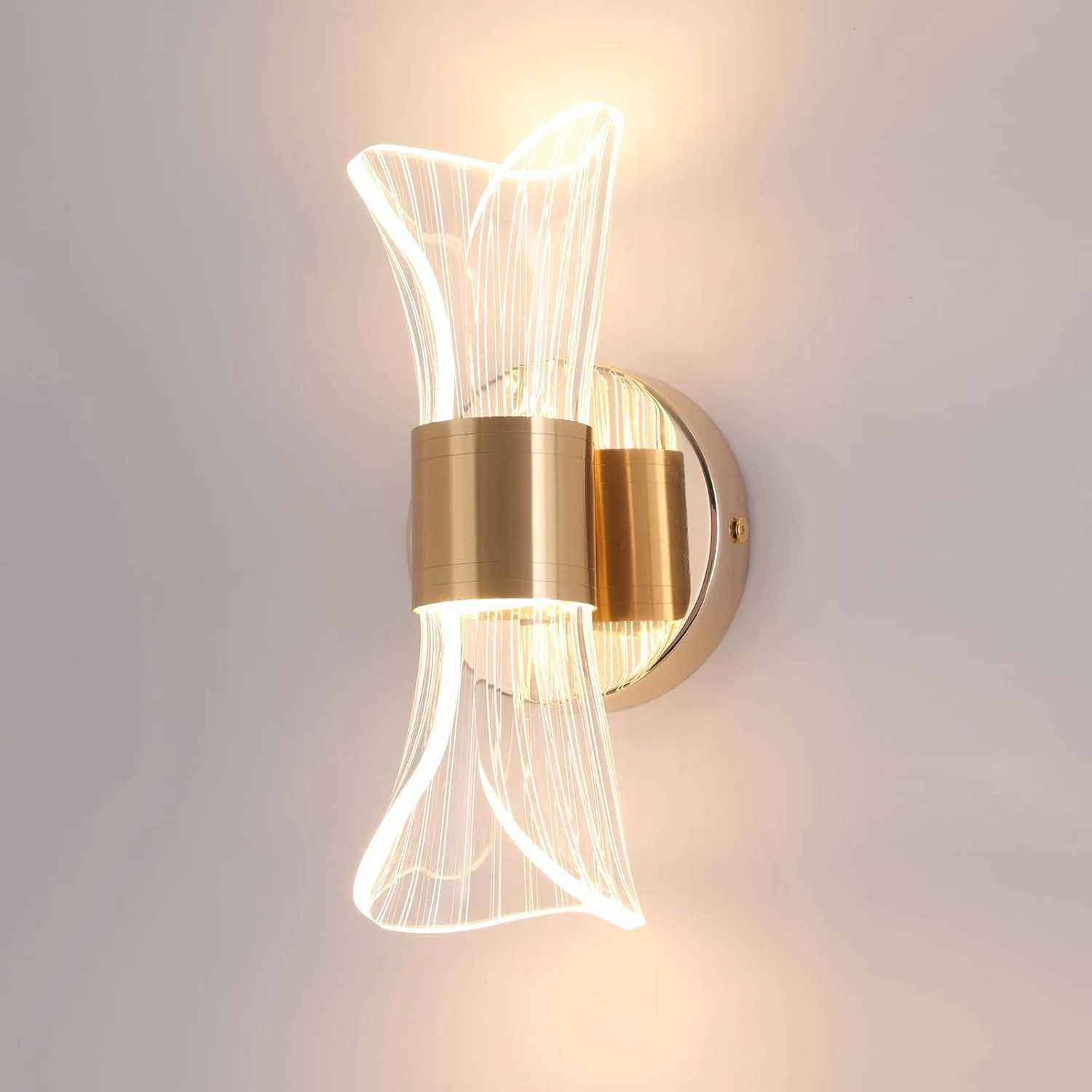 چراغ دیواری مدرن اتاق خواب YATAI، چراغ دیواری LED ساده طلایی با صفحه راهنمای نور، چراغ دیواری دیمر شونده اکریلیک برای اتاق نشیمن، راهرو، اتاق خواب، راه پله، 10 وات چراغ دیواری مدرن اتاق خواب YATAI، چراغ دیواری LED ساده طلایی با صفحه راهنمای نور، چراغ دیواری دیمر شونده اکریلیک برای اتاق نشیمن، راهرو، اتاق خواب، راه پله، 10 وات