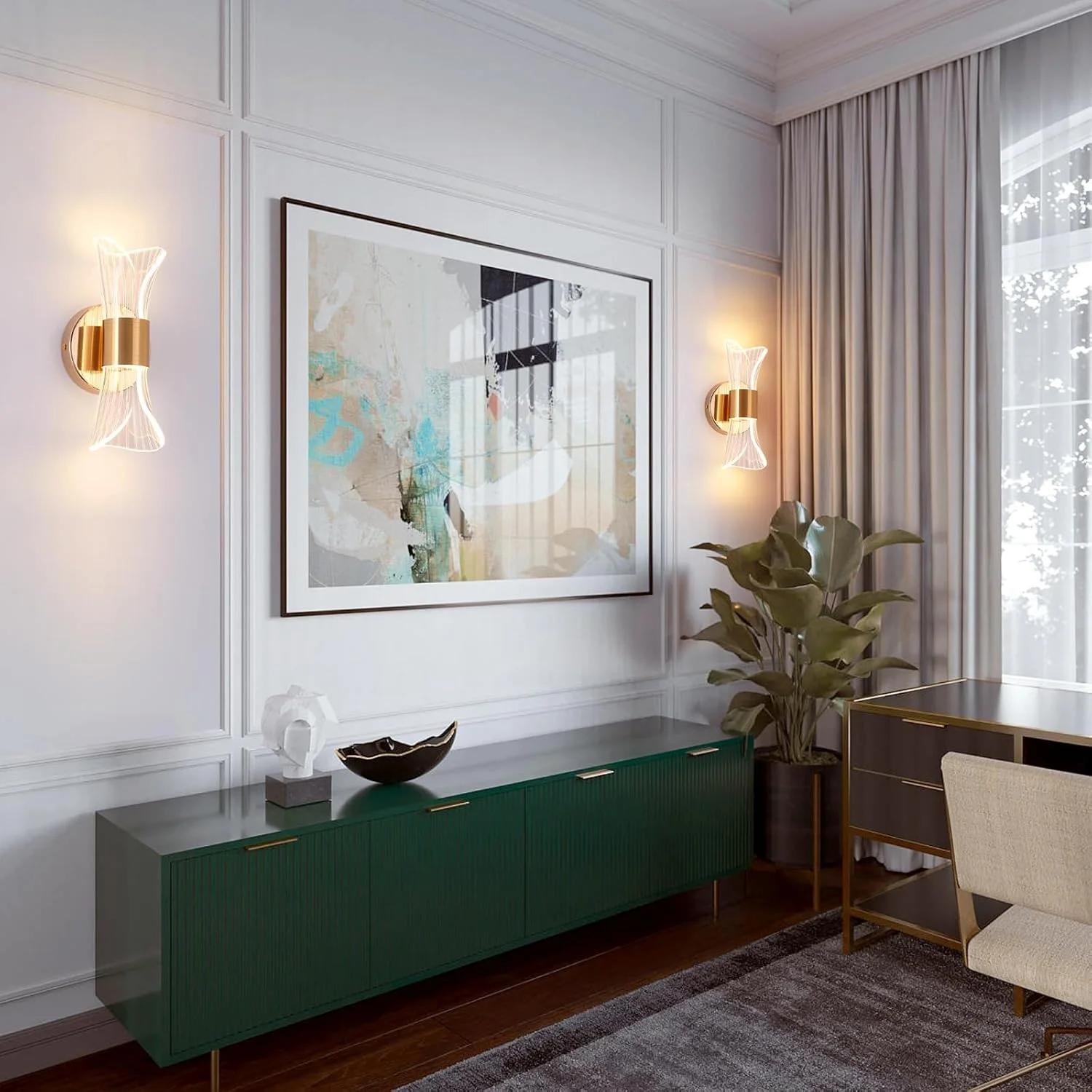 چراغ دیواری مدرن اتاق خواب YATAI، چراغ دیواری LED ساده طلایی با صفحه راهنمای نور، چراغ دیواری دیمر شونده اکریلیک برای اتاق نشیمن، راهرو، اتاق خواب، راه پله، 10 وات چراغ دیواری مدرن اتاق خواب YATAI، چراغ دیواری LED ساده طلایی با صفحه راهنمای نور، چراغ دیواری دیمر شونده اکریلیک برای اتاق نشیمن، راهرو، اتاق خواب، راه پله، 10 وات