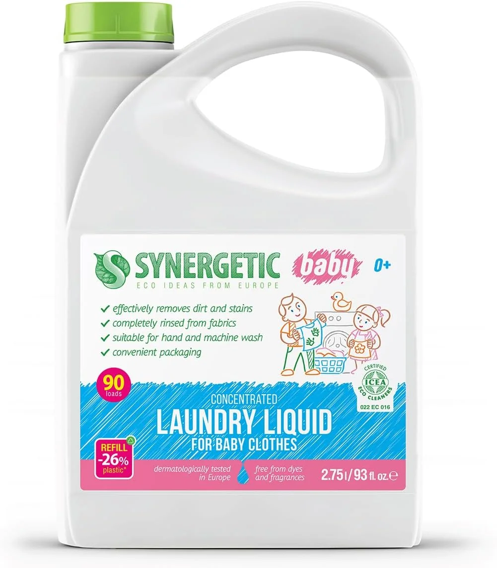 مایع لباسشویی غلیظ و زیست تخریب پذیر SYNERGETIC مخصوص لباس کودک (2750)