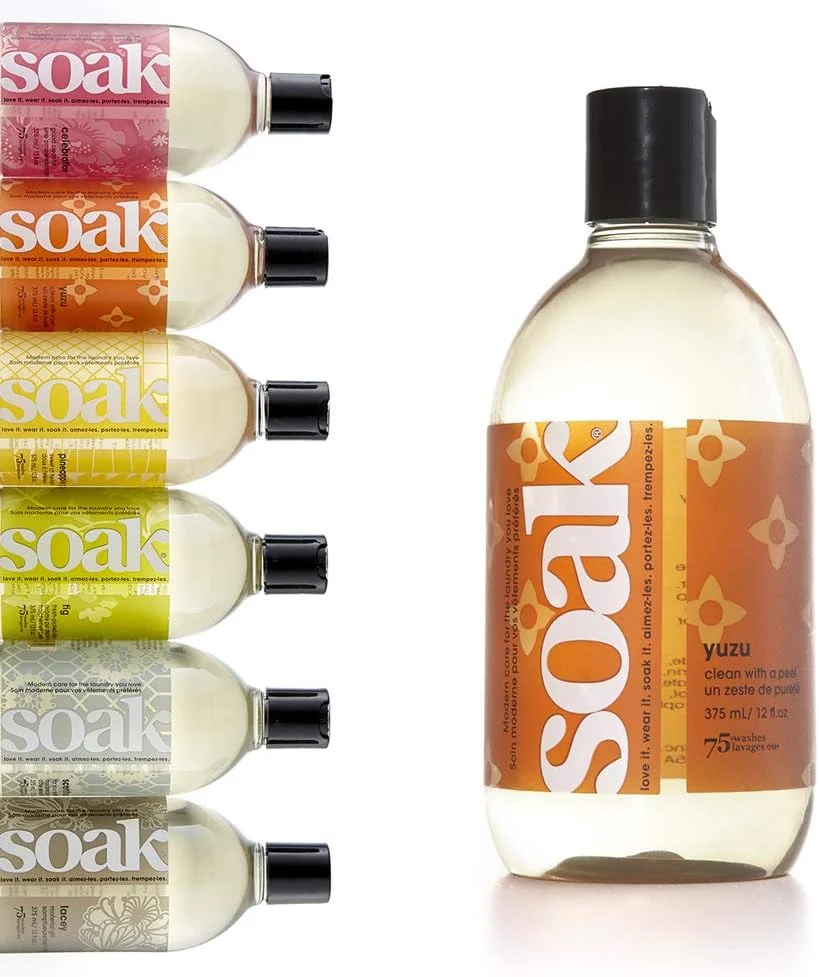 مایع شوینده لباس Soak - بدون نیاز به آبکشی، شوینده دستی گیاهی - 375 میلی لیتر / 12 fl. oz، بیش از 75 بار شستشو (یوزو)