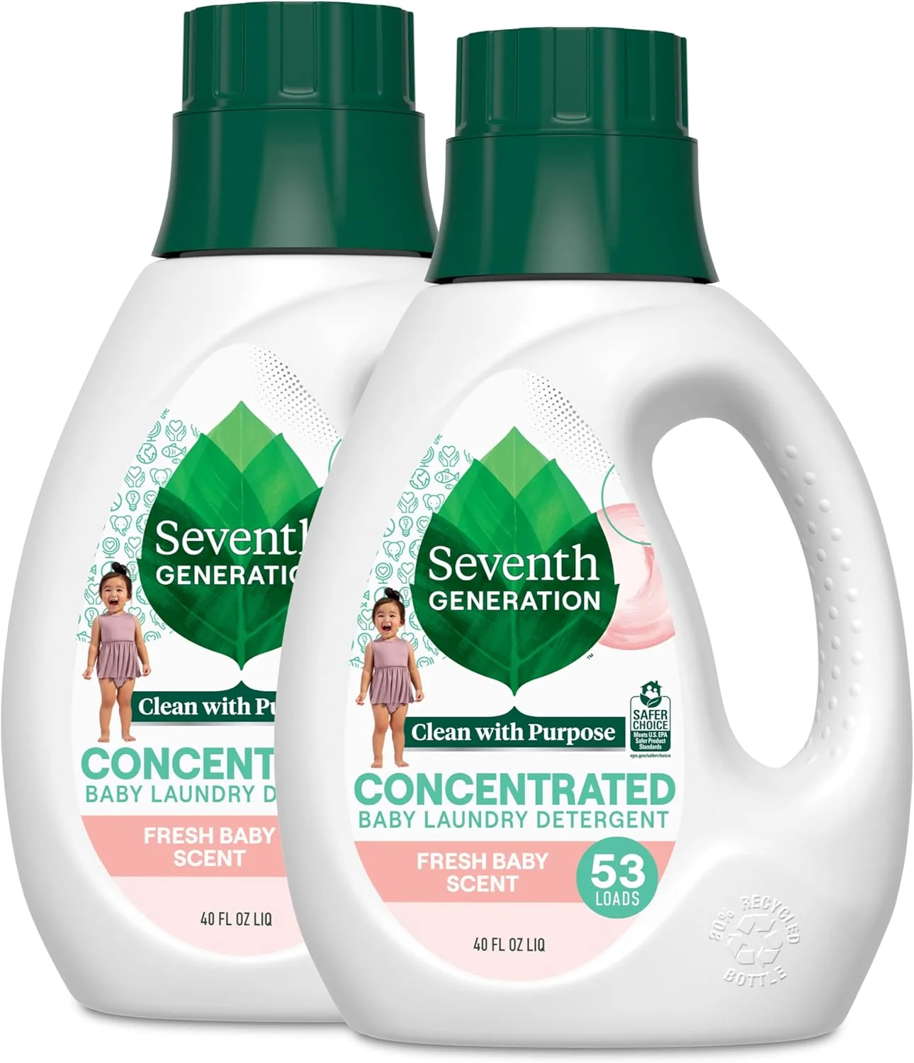 مایع لباسشویی کودک غلیظ Seventh Generation، رایحه تازه، 1.18 لیتر، بسته 2 عددی