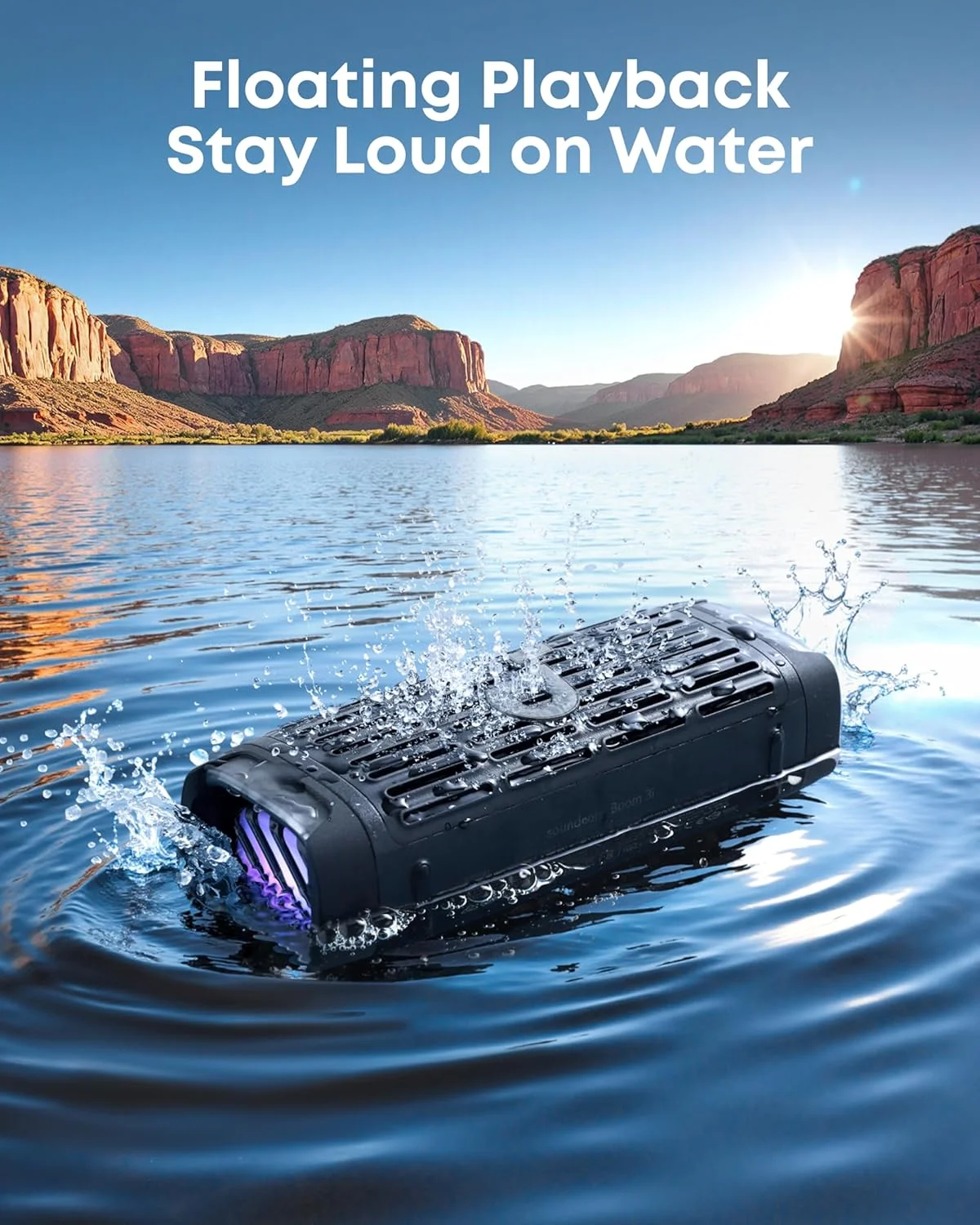 اسپیکر بلوتوثی قابل حمل soundcore Boom 3i انکر، مقاوم در برابر آب و گرد و غبار IP68، پخش شناور، مقاوم در برابر آب شور، توان خروجی 50 وات، بلوتوث 5.3، 16 ساعت پخش مداوم، TWS، مناسب قایقرانی/ماهیگیری/کمپینگ اسپیکر بلوتوثی قابل حمل soundcore Boom 3i انکر، مقاوم در برابر آب و گرد و غبار IP68، پخش شناور، مقاوم در برابر آب شور، توان خروجی 50 وات، بلوتوث 5.3، 16 ساعت پخش مداوم، TWS، مناسب قایقرانی/ماهیگیری/کمپینگ