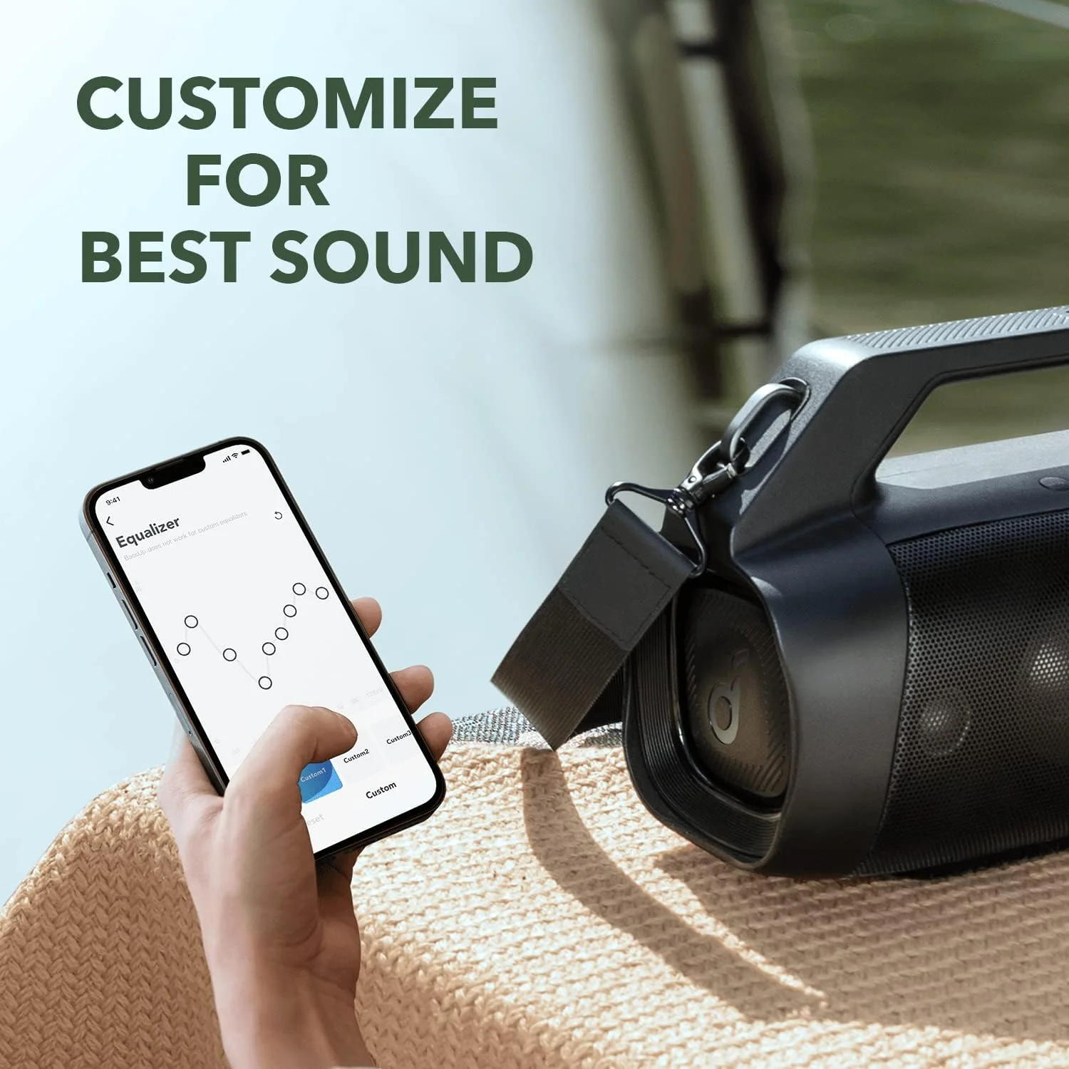 اسپیکر بلوتوثی قابل حمل و ضد آب Soundcore Anker Motion Boom Plus مناسب فضای باز با صدای فراگیر 80 واتی، 20 ساعت پخش مداوم، استاندارد IP67 مقاوم در برابر آب و گرد و غبار، درگاه Type-C، اکولایزر قابل تنظیم، بلوتوث 5.3، مناسب کمپینگ اسپیکر بلوتوثی قابل حمل و ضد آب Soundcore Anker Motion Boom Plus مناسب فضای باز با صدای فراگیر 80 واتی، 20 ساعت پخش مداوم، استاندارد IP67 مقاوم در برابر آب و گرد و غبار، درگاه Type-C، اکولایزر قابل تنظیم، بلوتوث 5.3، مناسب کمپینگ