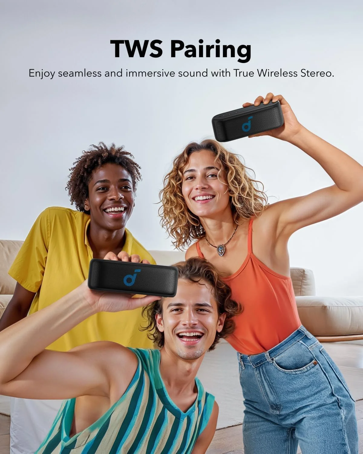 اسپیکر بلوتوثی soundcore by Anker Select 2S با صدای استریو 20 واتی، BassUp، اکولایزر سفارشی، جفتسازی استریو بیسیم، ضد آب IPX7 و 16 ساعت پخش، اسپیکر قابل حمل برای خانه، پیادهروی و فضای باز اسپیکر بلوتوثی soundcore by Anker Select 2S با صدای استریو 20 واتی، BassUp، اکولایزر سفارشی، جفتسازی استریو بیسیم، ضد آب IPX7 و 16 ساعت پخش، اسپیکر قابل حمل برای خانه، پیادهروی و فضای باز