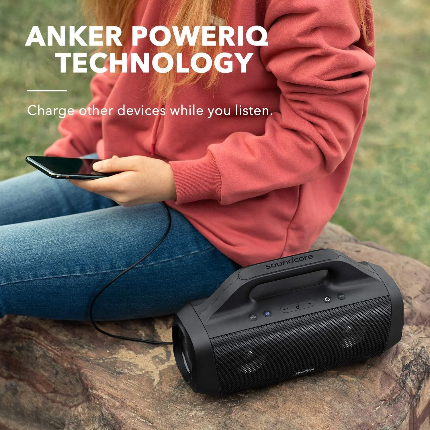اسپیکر بلوتوثی قابل حمل soundcore Anker Motion Boom با درایورهای تیتانیومی، فناوری BassUp، استاندارد IPX7 مقاوم در برابر آب، باتری 24 ساعته، ایده آل برای فضای باز، باغ، ساحل اسپیکر بلوتوثی قابل حمل soundcore Anker Motion Boom با درایورهای تیتانیومی، فناوری BassUp، استاندارد IPX7 مقاوم در برابر آب، باتری 24 ساعته، ایده آل برای فضای باز، باغ، ساحل