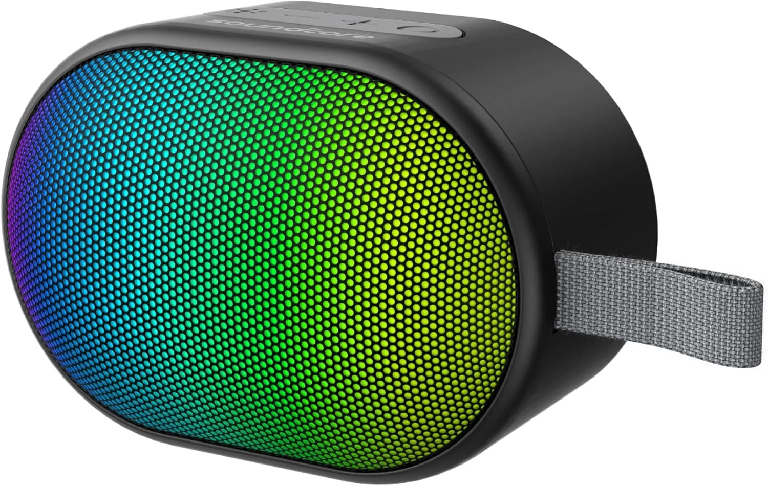 اسپیکر بلوتوثی بی سیم قابل حمل soundcore Pyro Mini با نمایش نور کامل بدنه، 6 وات، 10 ساعت پخش، جفت شدن TWS، چراغ های RGB، ورودی AUX، اسلات کارت، USB-C، بلوتوث 5.3، قابل حمل برای حیاط خلوت، فضای باز