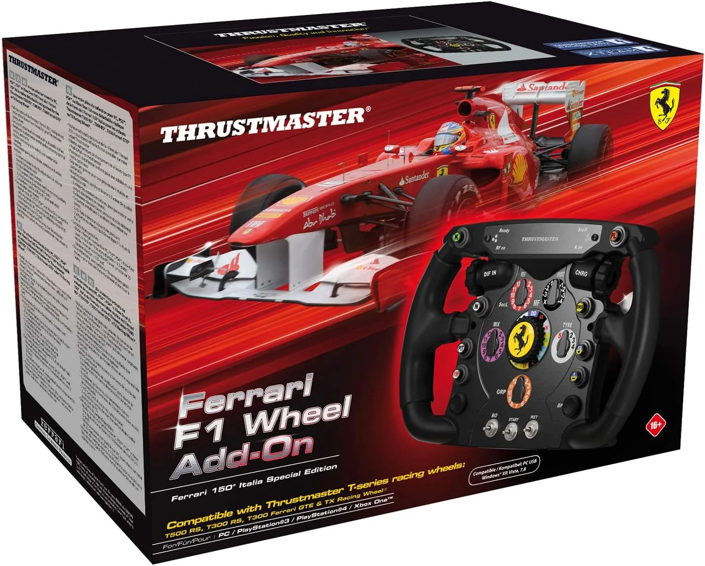 فرمان Thrustmaster Ferrari® F1 Wheel Add-On T500 RS، USB، مناسب PC و Playstation 3، مشکی فرمان Thrustmaster Ferrari® F1 Wheel Add-On T500 RS، USB، مناسب PC و Playstation 3، مشکی