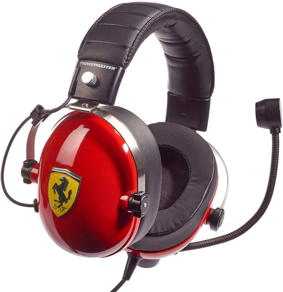 هدست گیمینگ Thrustmaster T.Racing Scuderia Ferrari Edition-DTS - برای PS5 / PS4 / Xbox Series X|S / Xbox One / PC / Switch - دارای مجوز رسمی از فراری