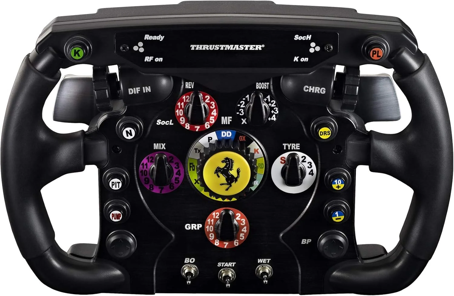 افزونه فرمان Thrustmaster F1 - فرمان مسابقه دقیق با مجوز رسمی فراری، سازگار با پلی استیشن، ایکس باکس و کامپیوتر افزونه فرمان Thrustmaster F1 - فرمان مسابقه دقیق با مجوز رسمی فراری، سازگار با پلی استیشن، ایکس باکس و کامپیوتر