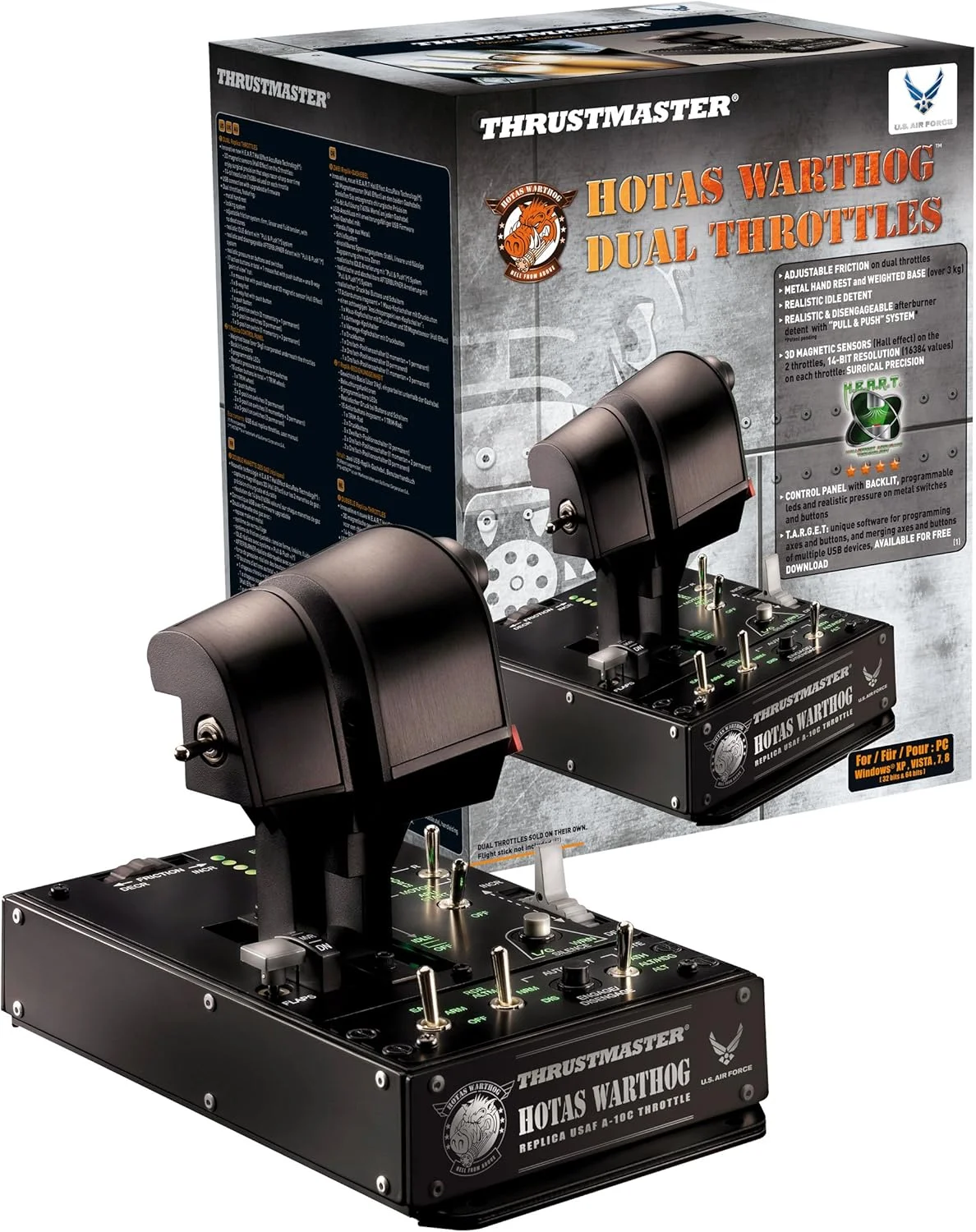 دسته دوتایی گاز Thrustmaster HOTAS Warthog برای کامپیوتر دسته دوتایی گاز Thrustmaster HOTAS Warthog برای کامپیوتر