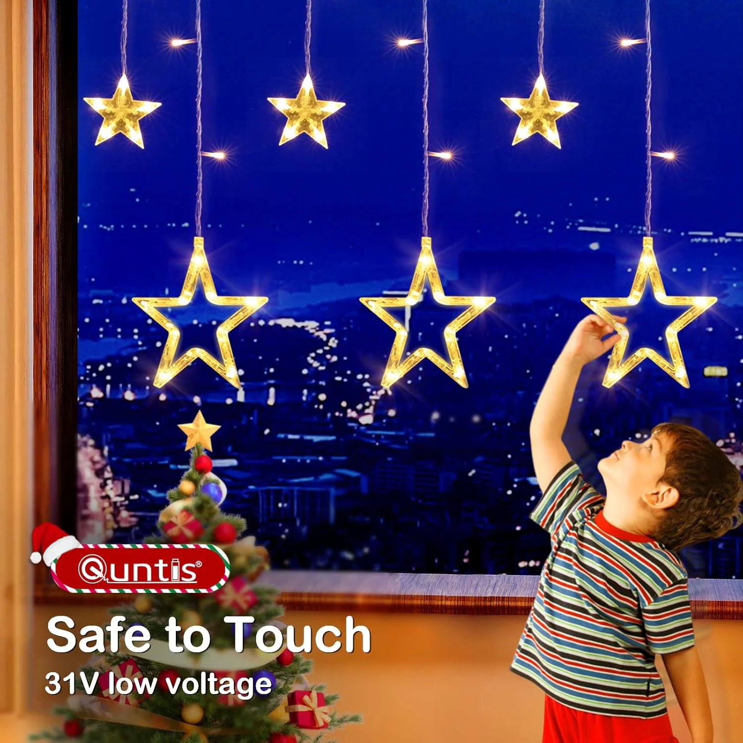 چراغ های ستاره ای ماه رمضان Quntis، چراغ های پنجره ای با برق شهری، سفید گرم، 2 متری، 138 LED، 12 ستاره، چراغ های پرده ای ماه رمضان، چراغ های یخی قابل اتصال، تزئینات داخلی و خارجی برای خانه، اتاق خواب، باغ، مهمانی، عروسی چراغ های ستاره ای ماه رمضان Quntis، چراغ های پنجره ای با برق شهری، سفید گرم، 2 متری، 138 LED، 12 ستاره، چراغ های پرده ای ماه رمضان، چراغ های یخی قابل اتصال، تزئینات داخلی و خارجی برای خانه، اتاق خواب، باغ، مهمانی، عروسی