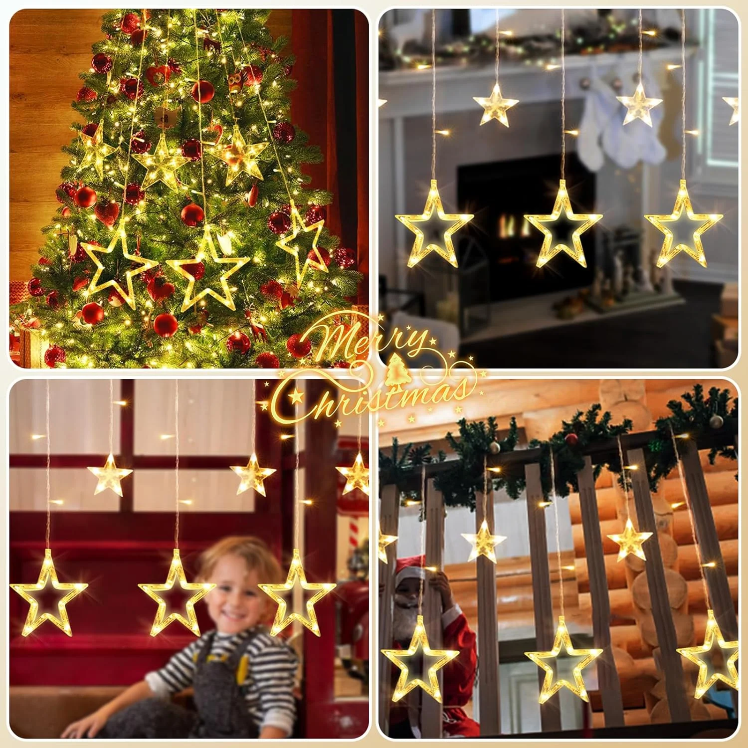 چراغ های ستاره ای ماه رمضان Quntis، چراغ های پنجره ای با برق شهری، سفید گرم، 2 متری، 138 LED، 12 ستاره، چراغ های پرده ای ماه رمضان، چراغ های یخی قابل اتصال، تزئینات داخلی و خارجی برای خانه، اتاق خواب، باغ، مهمانی، عروسی چراغ های ستاره ای ماه رمضان Quntis، چراغ های پنجره ای با برق شهری، سفید گرم، 2 متری، 138 LED، 12 ستاره، چراغ های پرده ای ماه رمضان، چراغ های یخی قابل اتصال، تزئینات داخلی و خارجی برای خانه، اتاق خواب، باغ، مهمانی، عروسی