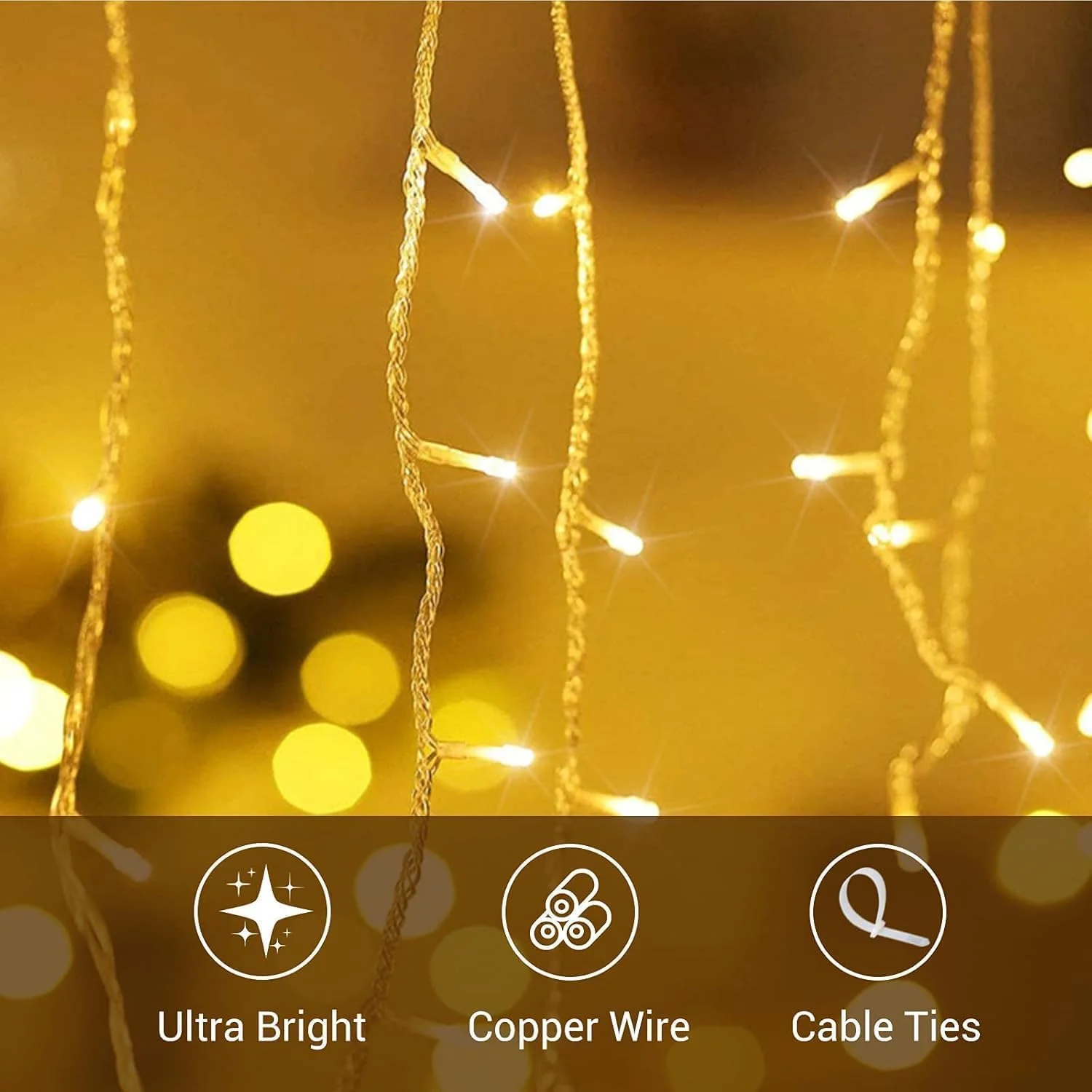 چراغ های یخی کریسمس Quntis برای فضای باز، 10 متر / 32 فوت 400 LED چراغ های پری یخی با تایمر و 8 حالت، 80 آویز چراغ های کریسمس فضای باز با منبع تغذیه اصلی برای سقف بالکن لبه دیوار پنجره ها - سفید گرم چراغ های یخی کریسمس Quntis برای فضای باز، 10 متر / 32 فوت 400 LED چراغ های پری یخی با تایمر و 8 حالت، 80 آویز چراغ های کریسمس فضای باز با منبع تغذیه اصلی برای سقف بالکن لبه دیوار پنجره ها - سفید گرم