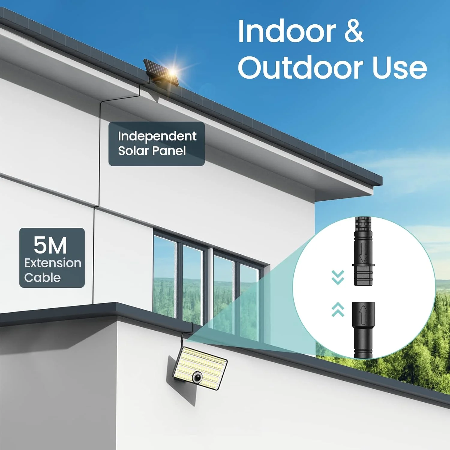 چراغ های امنیتی خورشیدی Quntis، حسگر حرکتی در فضای باز، 2 عدد چراغ سیل خورشیدی 3000LM IP65 ضد آب با 3 حالت و سیم 5 متری، چراغ های امنیتی در فضای باز برای باغ، راهرو، ایوان، حیاط، گاراژ، حصار چراغ های امنیتی خورشیدی Quntis، حسگر حرکتی در فضای باز، 2 عدد چراغ سیل خورشیدی 3000LM IP65 ضد آب با 3 حالت و سیم 5 متری، چراغ های امنیتی در فضای باز برای باغ، راهرو، ایوان، حیاط، گاراژ، حصار