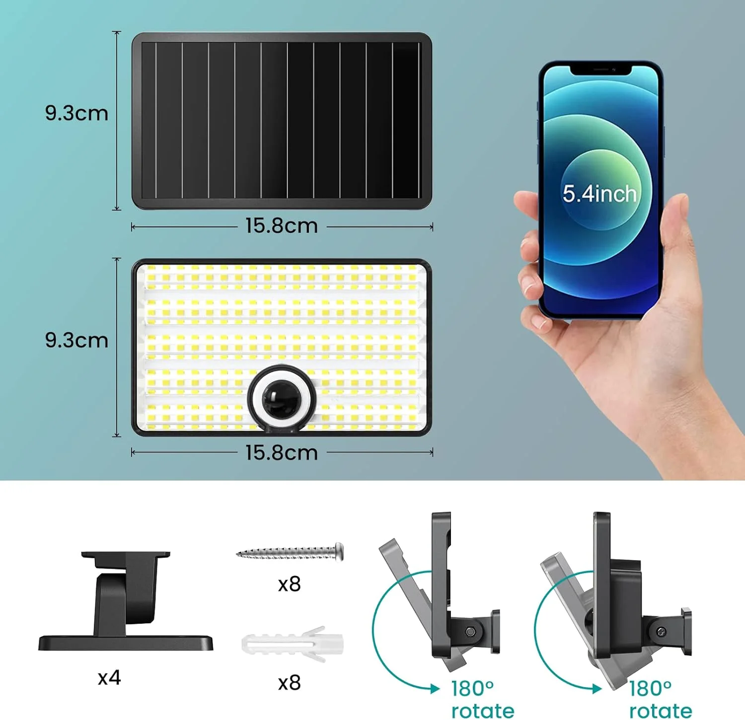 چراغ های امنیتی خورشیدی Quntis، حسگر حرکتی در فضای باز، 2 عدد چراغ سیل خورشیدی 3000LM IP65 ضد آب با 3 حالت و سیم 5 متری، چراغ های امنیتی در فضای باز برای باغ، راهرو، ایوان، حیاط، گاراژ، حصار چراغ های امنیتی خورشیدی Quntis، حسگر حرکتی در فضای باز، 2 عدد چراغ سیل خورشیدی 3000LM IP65 ضد آب با 3 حالت و سیم 5 متری، چراغ های امنیتی در فضای باز برای باغ، راهرو، ایوان، حیاط، گاراژ، حصار