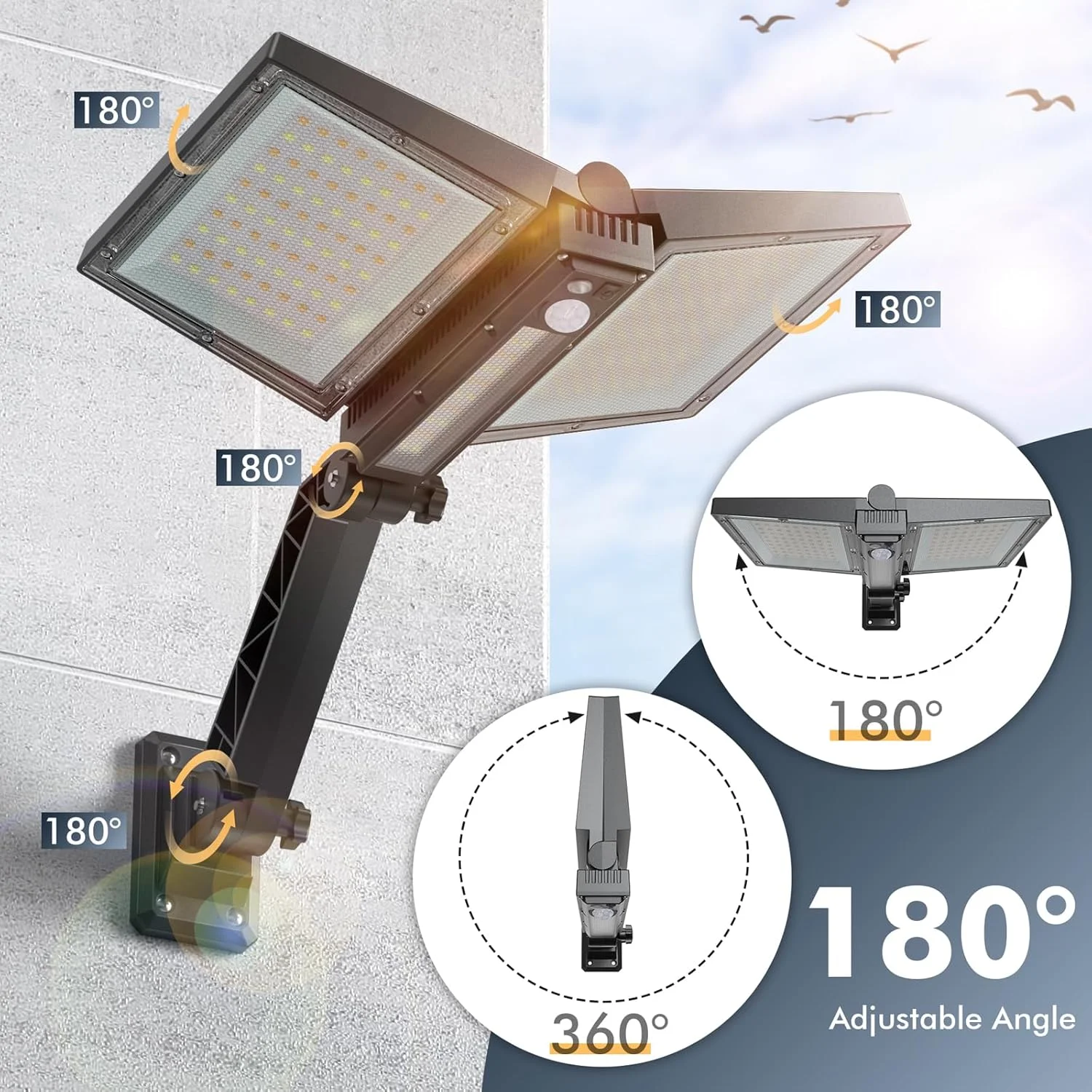 چراغ های امنیتی خورشیدی Quntis با سنسور حرکتی در فضای باز، چراغ دیواری خورشیدی 180 LED با کنترل از راه دور، چراغ سیل خورشیدی ضد آب IP65، چراغ های خورشیدی کم نور در فضای باز برای درب ورودی حیاط باغ گاراژ چراغ های امنیتی خورشیدی Quntis با سنسور حرکتی در فضای باز، چراغ دیواری خورشیدی 180 LED با کنترل از راه دور، چراغ سیل خورشیدی ضد آب IP65، چراغ های خورشیدی کم نور در فضای باز برای درب ورودی حیاط باغ گاراژ