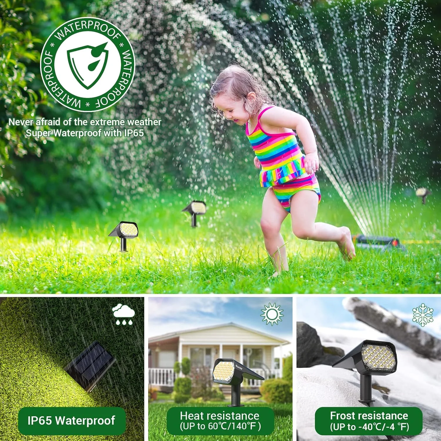 چراغ های نقطه ای خورشیدی 6 عددی Quntis، چراغ های باغی خورشیدی ضد آب IP65، 3 حالت، سفید گرم، کریستالی، باغ لوکس، فضای باز، باغ، استخر، حیاط، گاراژ چراغ های نقطه ای خورشیدی 6 عددی Quntis، چراغ های باغی خورشیدی ضد آب IP65، 3 حالت، سفید گرم، کریستالی، باغ لوکس، فضای باز، باغ، استخر، حیاط، گاراژ