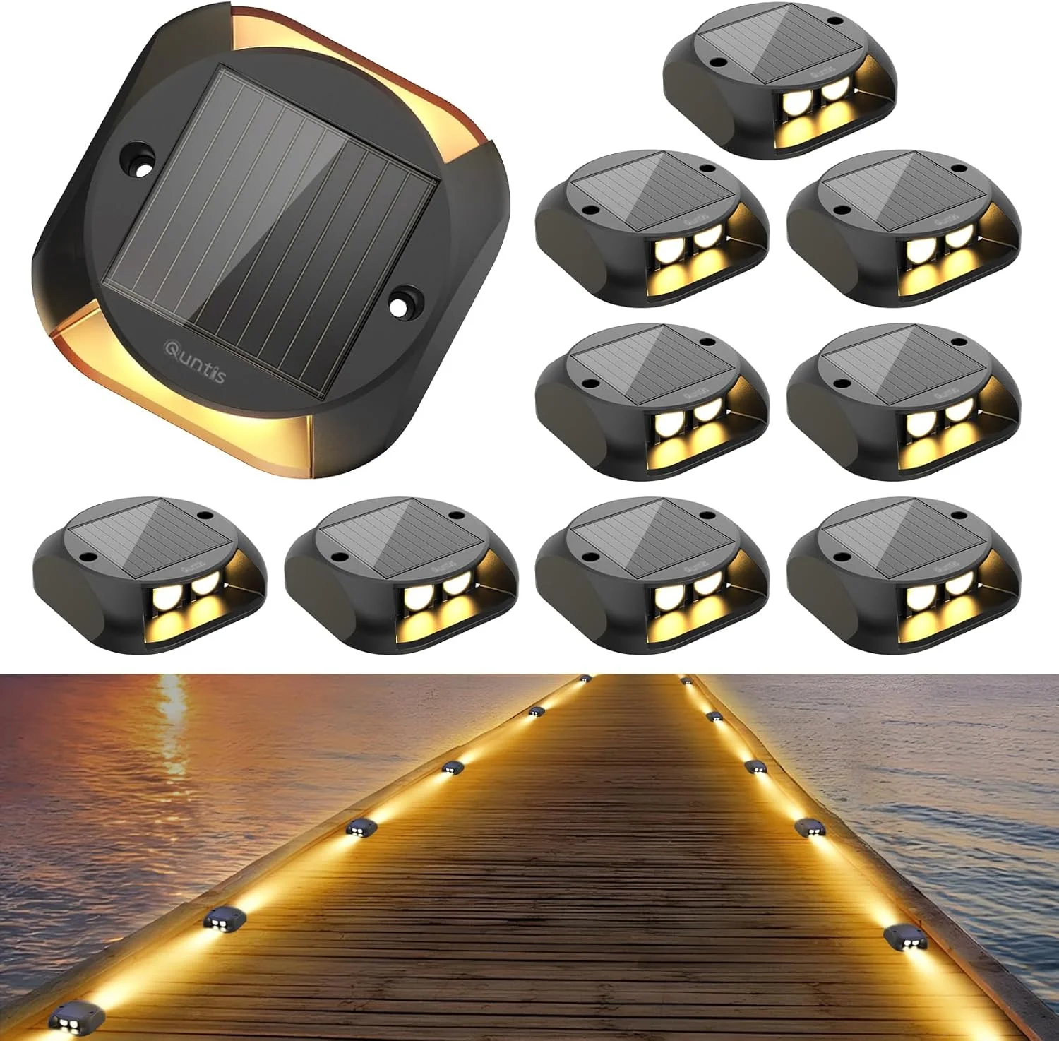 چراغ های خورشیدی عرشه 8 عددی، چراغ زمینی خورشیدی سفید گرم IP65 ضد آب، چراغ های راهروی مقاوم در برابر فشار 3 تن برای پله باغ راهرو پیاده رو پاسیو درب ورودی، 8 عدد چراغ های خورشیدی عرشه 8 عددی، چراغ زمینی خورشیدی سفید گرم IP65 ضد آب، چراغ های راهروی مقاوم در برابر فشار 3 تن برای پله باغ راهرو پیاده رو پاسیو درب ورودی، 8 عدد